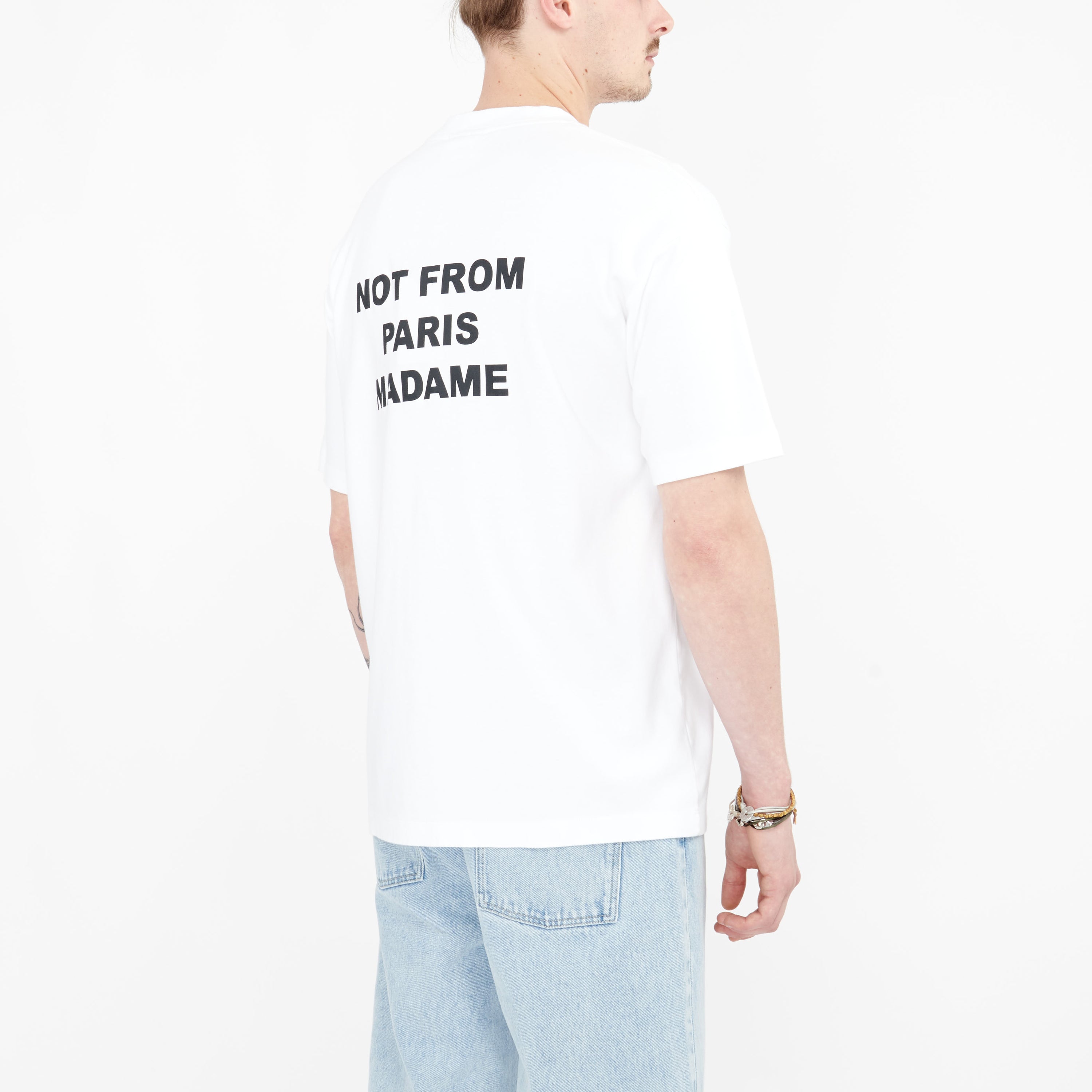Le T-shirt Slogan Drôle De Monsieur Blanc