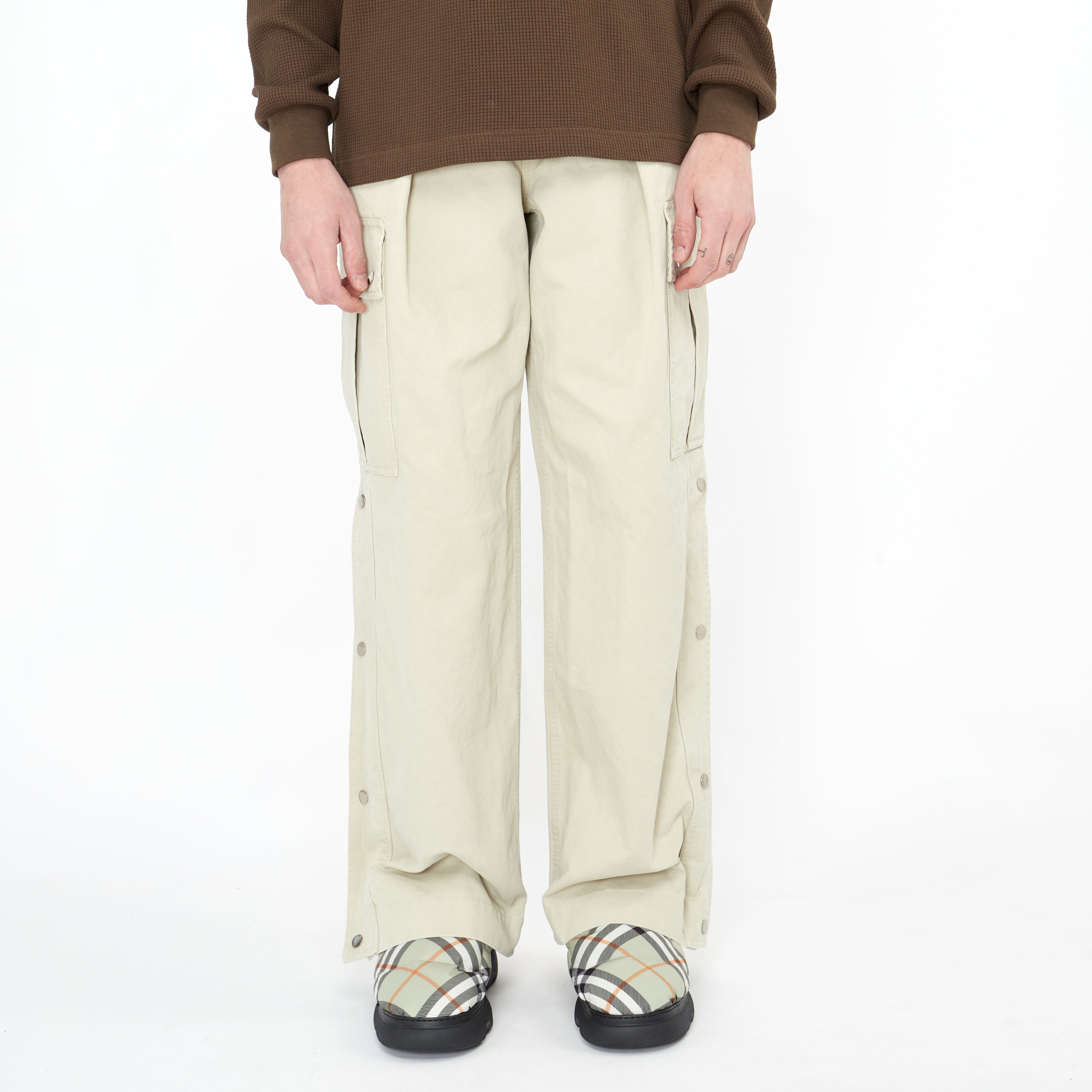Pantalon Burberry Cargo Coton Beige