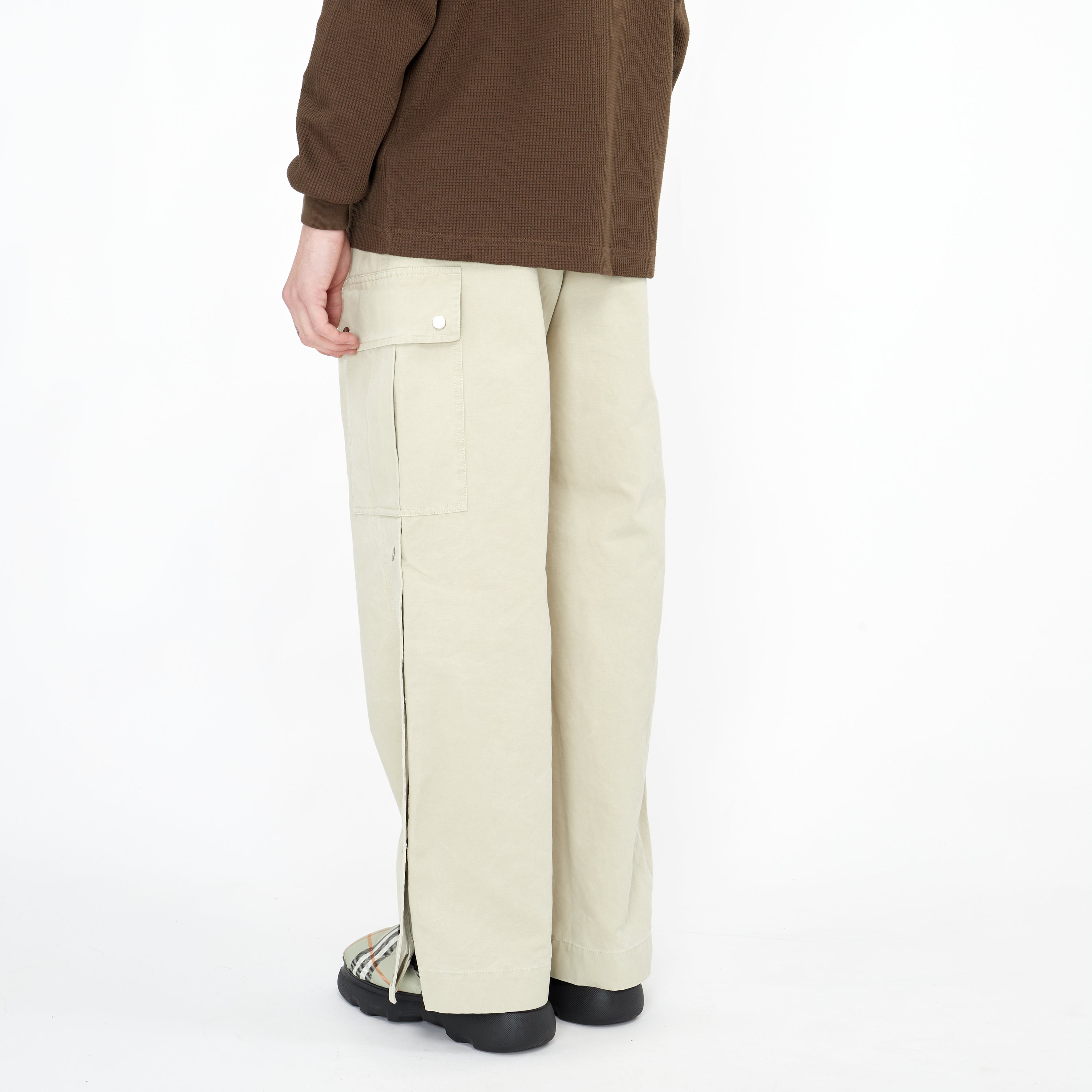 Pantalon Burberry Cargo Coton Beige