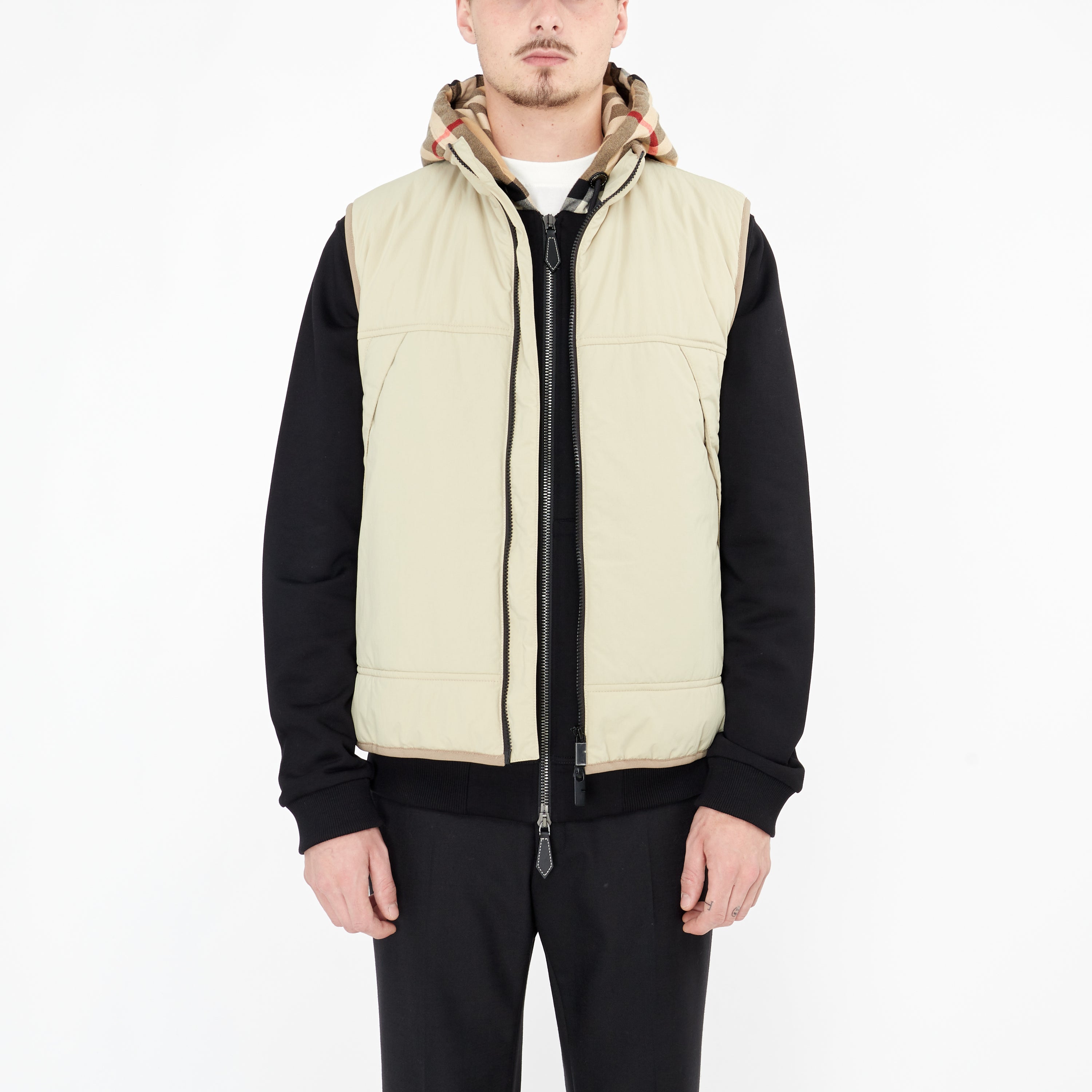 Veste Sans Manches Matelassé Burberry Beige