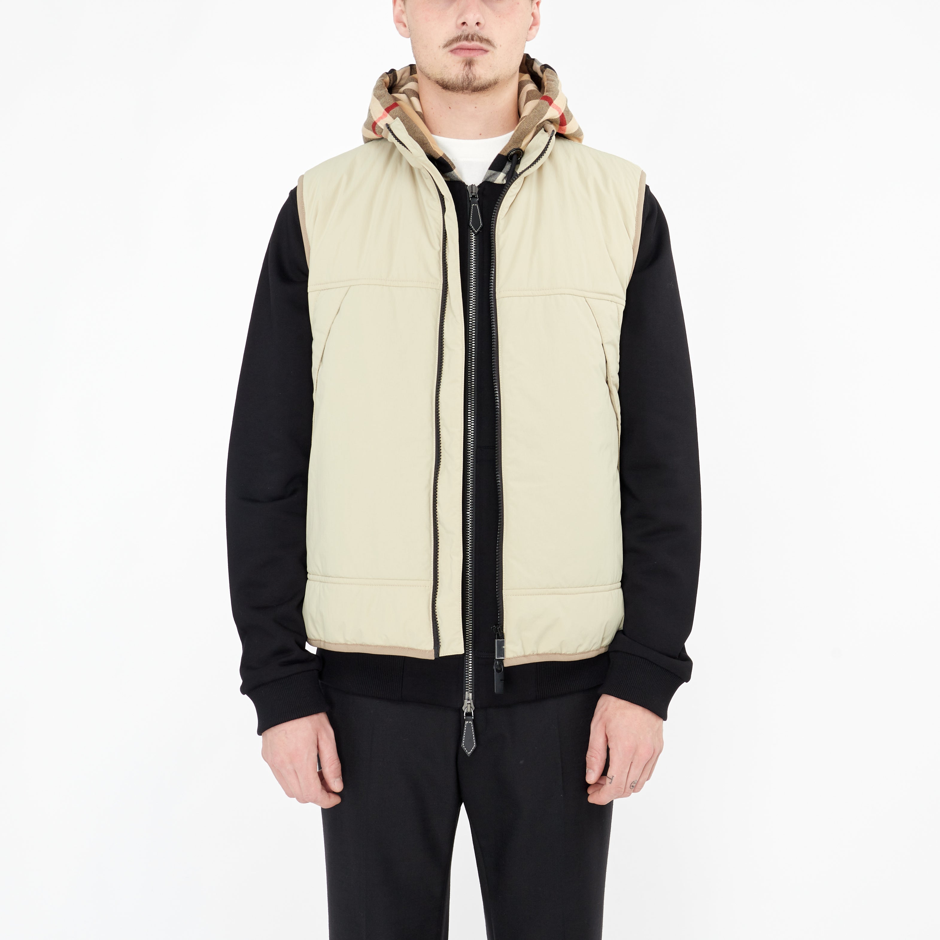 Veste Sans Manches Matelassée Burberry Beige