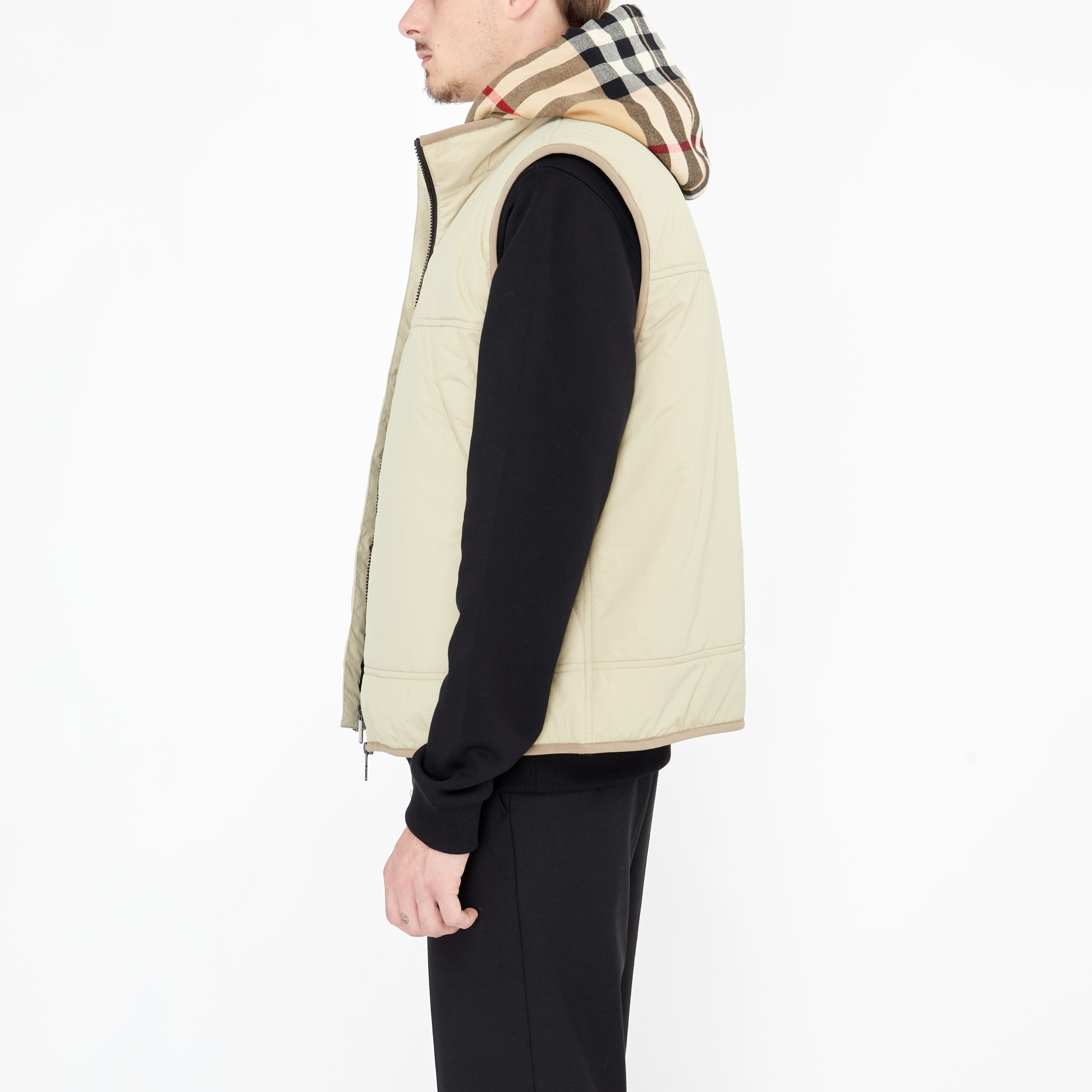 Veste Sans Manches Matelassé Burberry Beige