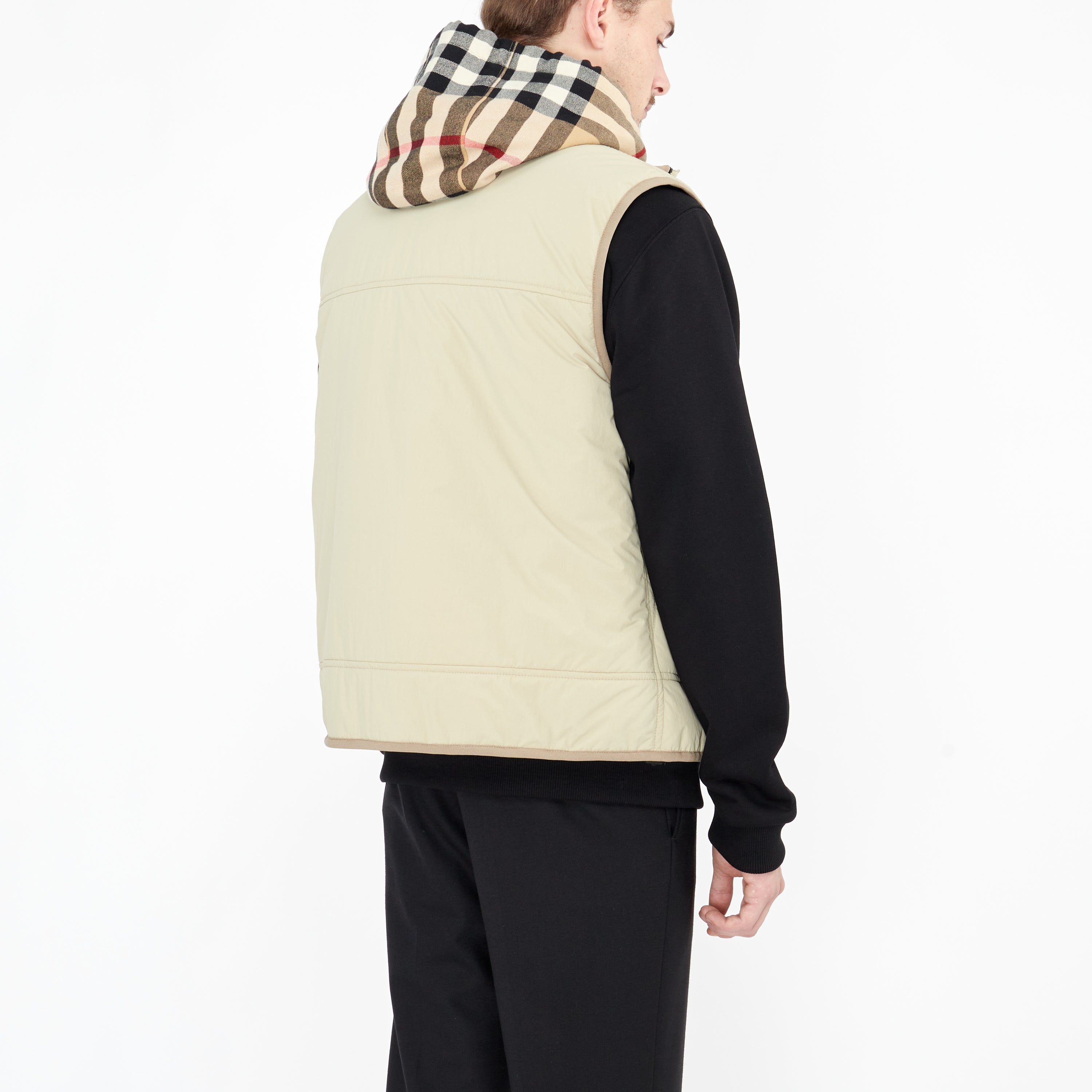 Veste Sans Manches Matelassé Burberry Beige