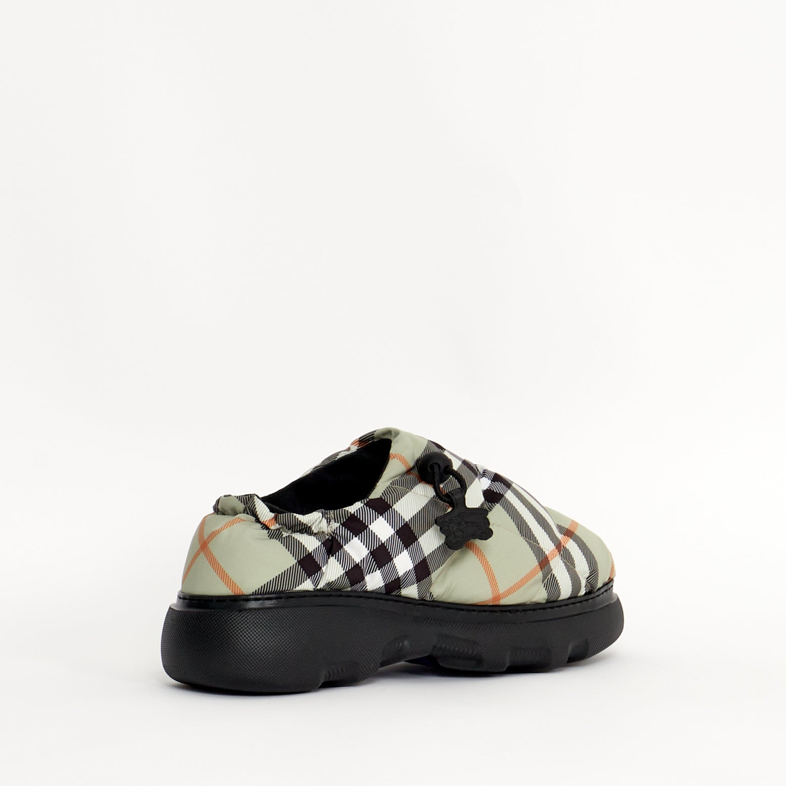 Mules Burberry Pillow Check Sauge Clair