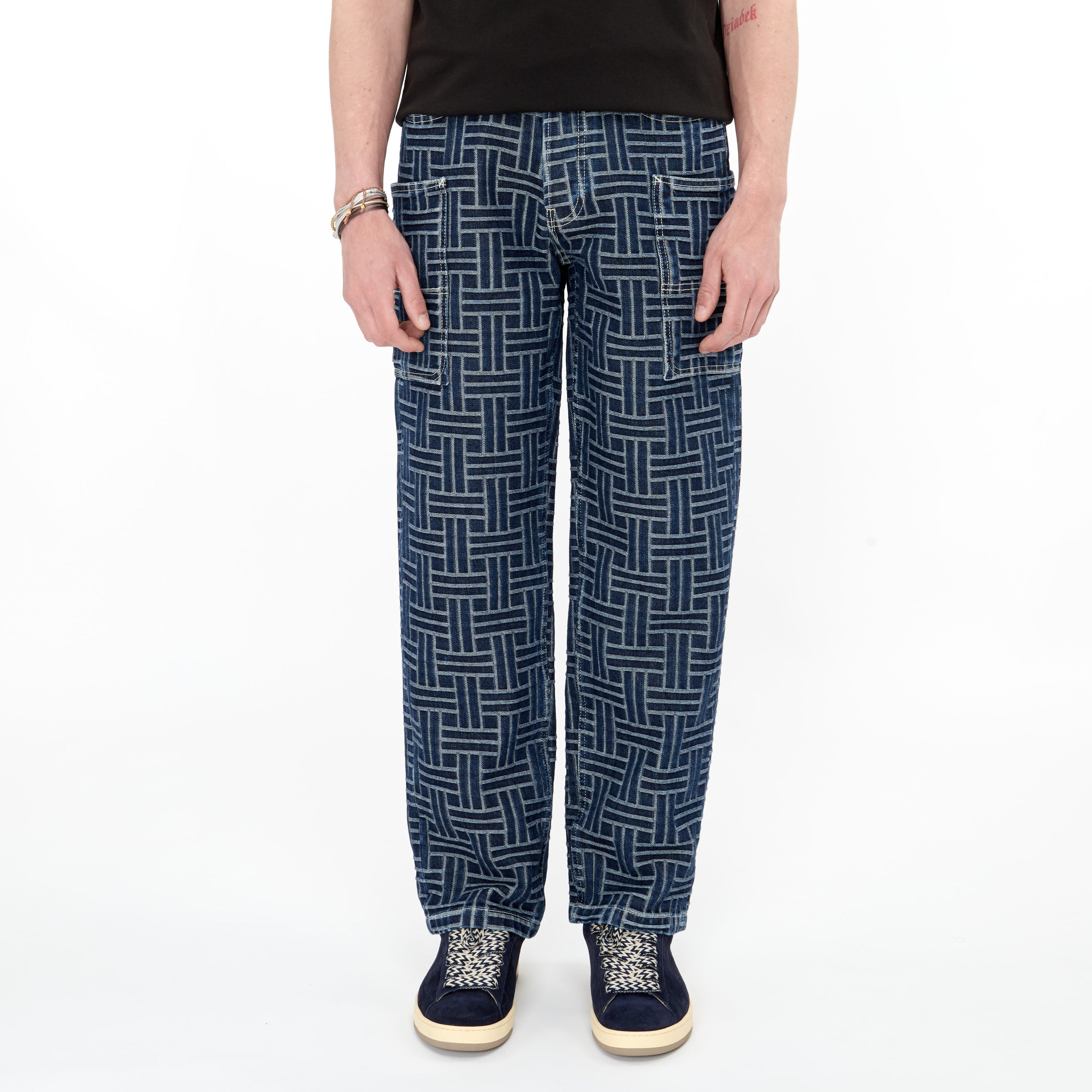 Jeans Kenzo Cargo Broderie Denim Japonais