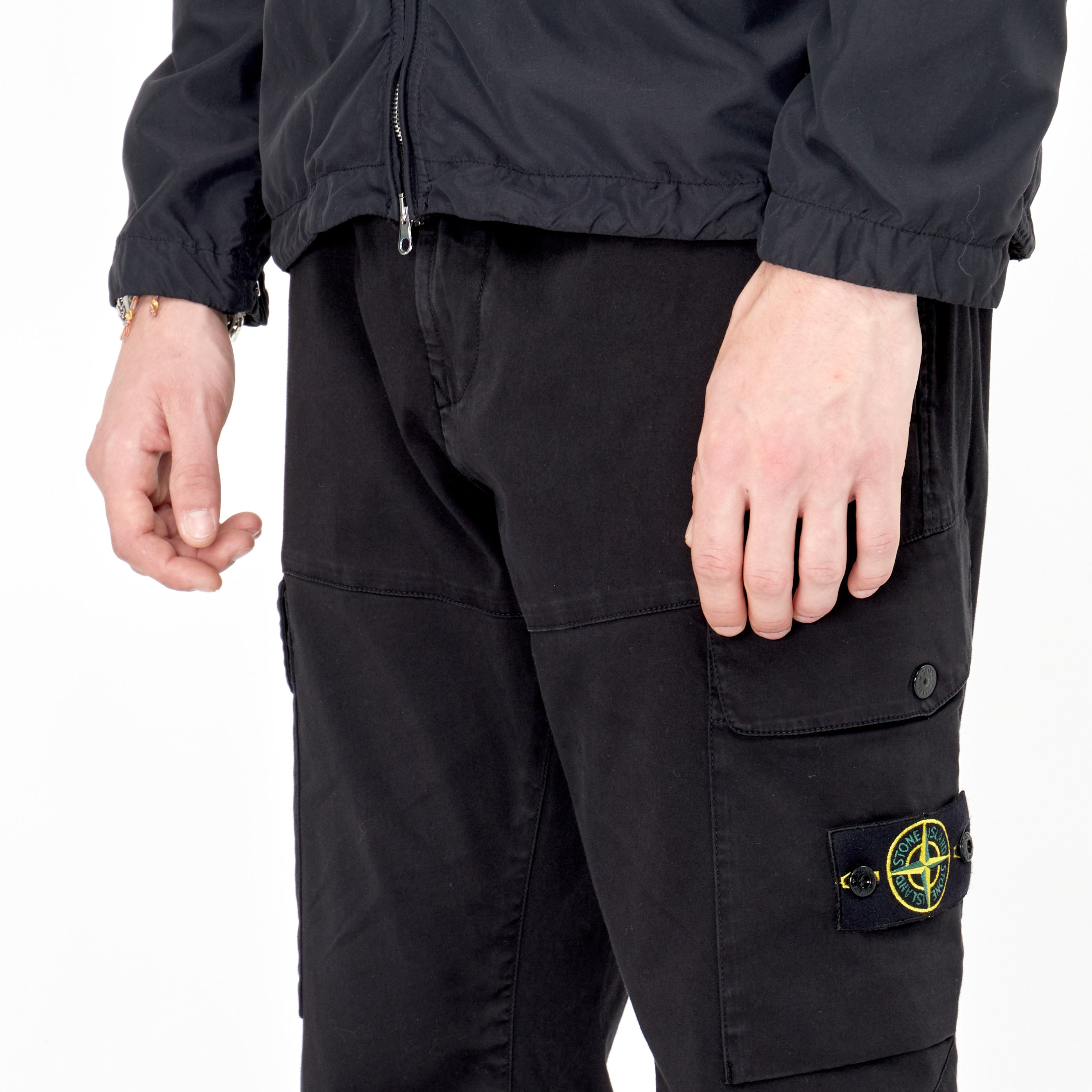 Pantalon Cargo Droit Stone Island Noir 33908