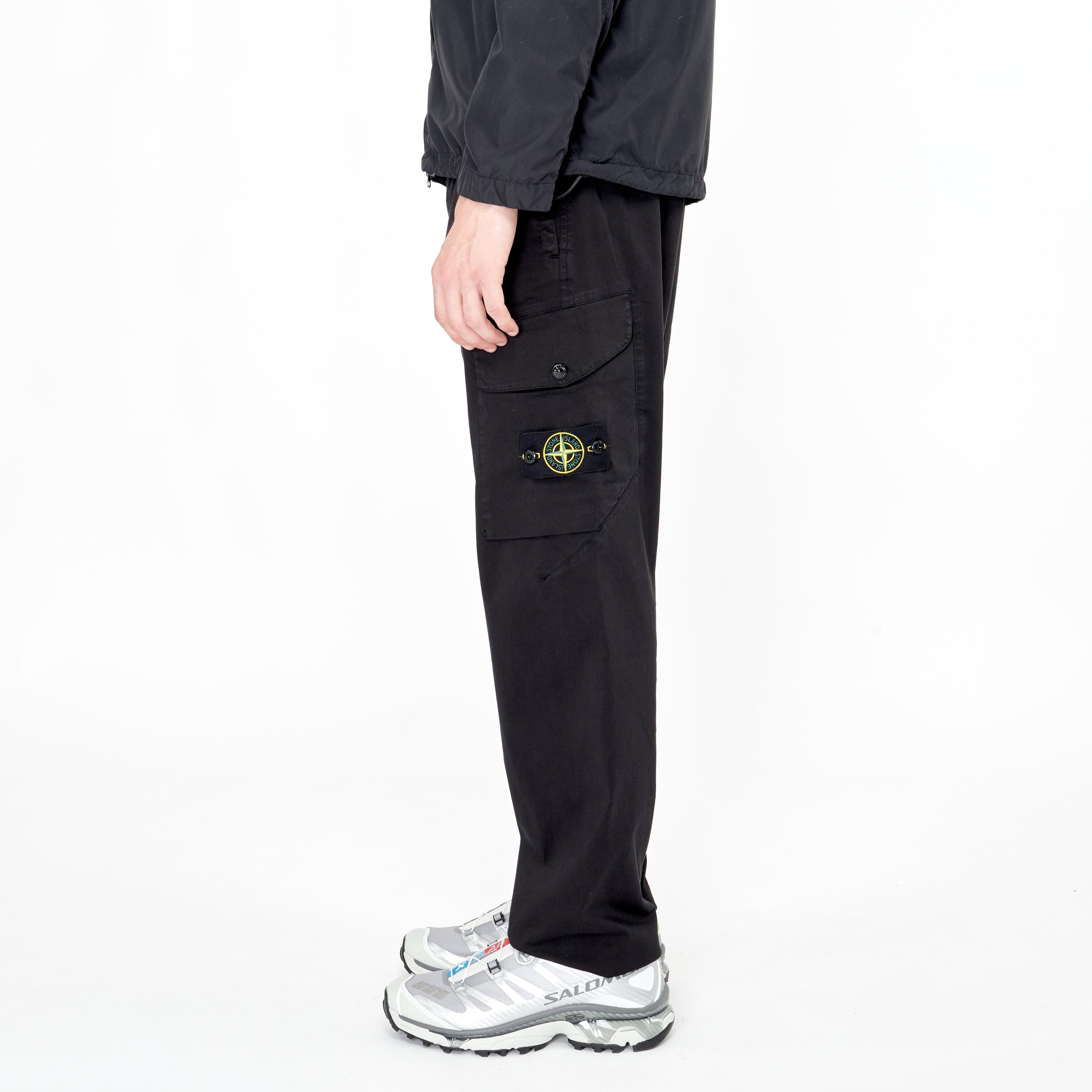 Pantalon Cargo Droit Stone Island Noir 33908