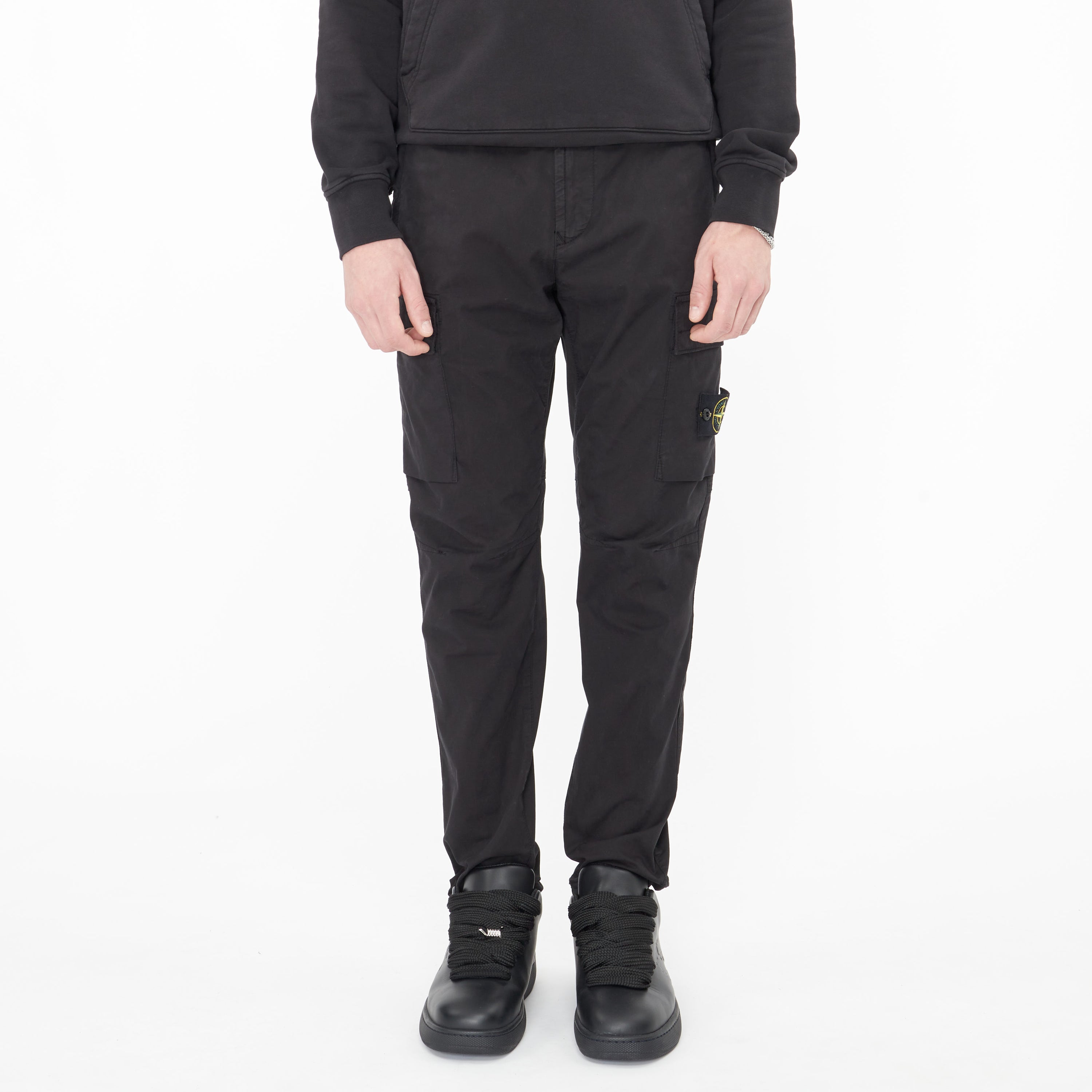 Pantalon Stone Island Supima Coton Twill Stretch Noir 30410