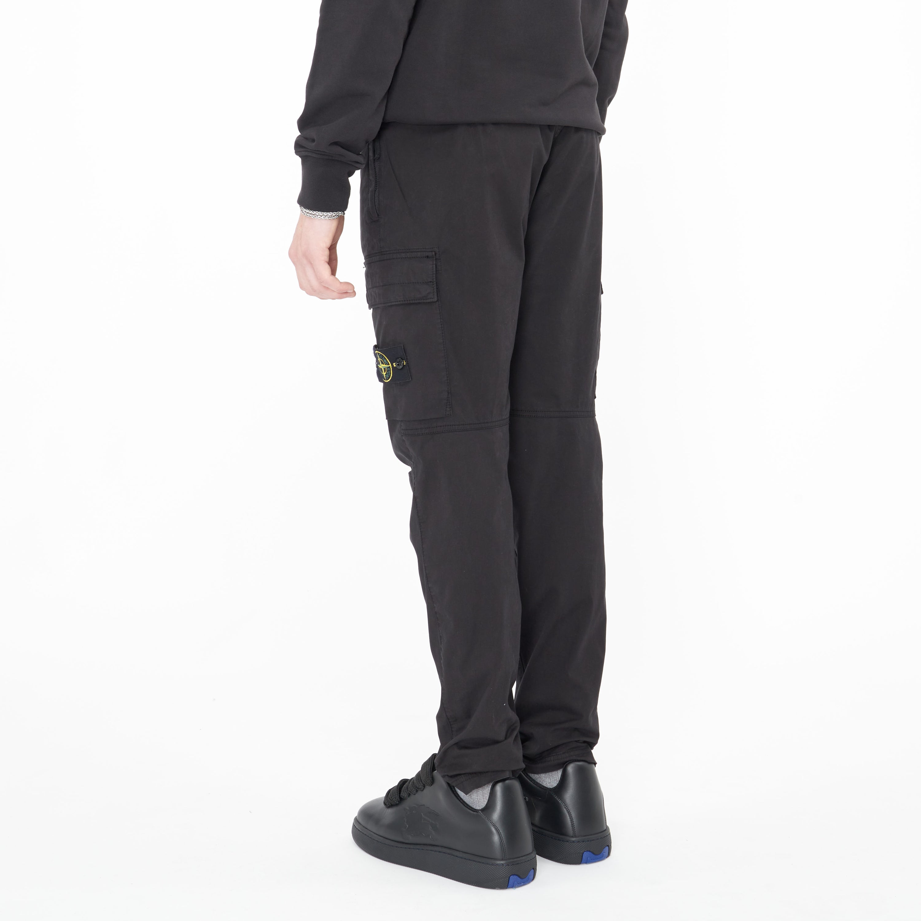 Pantalon Stone Island Supima Coton Twill Stretch Noir 30410