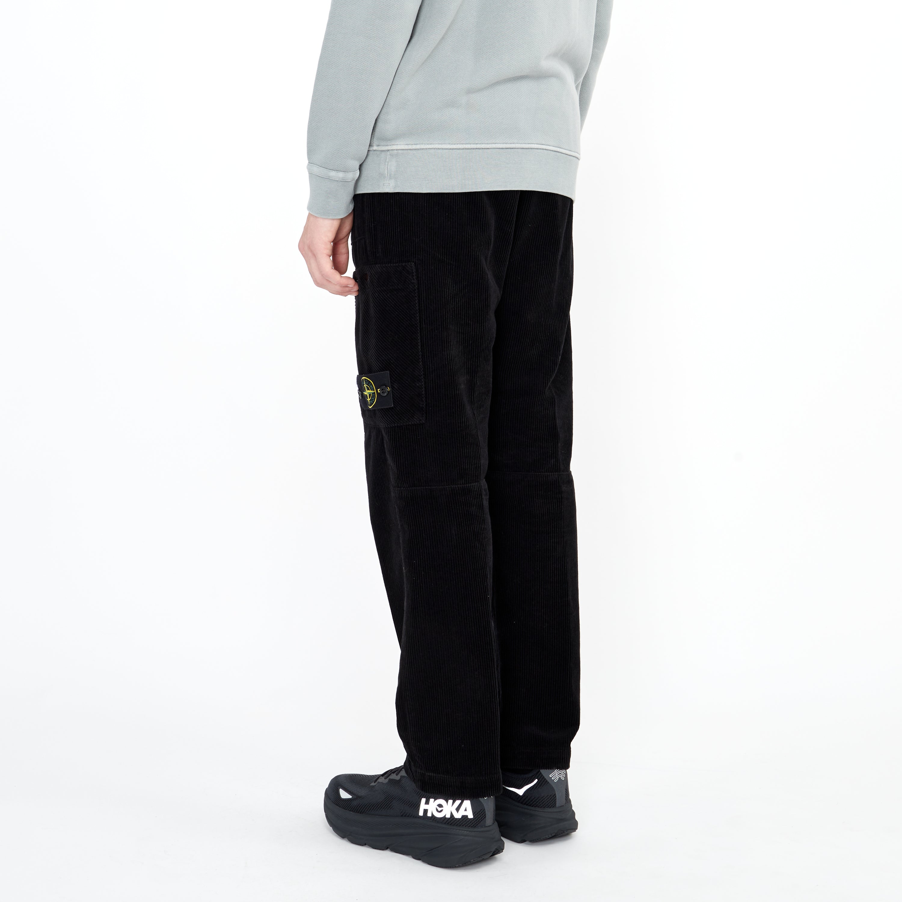 Pantalon Stone Island Cargo Corduroy Noir 32604