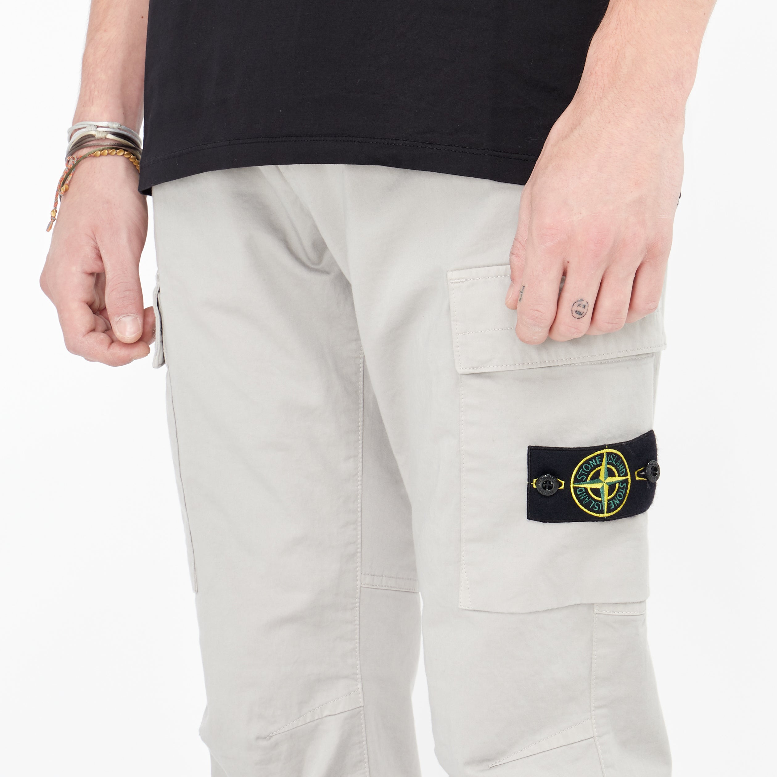 Pantalon Stone Island Stretch Coton et Laine Gris 31314