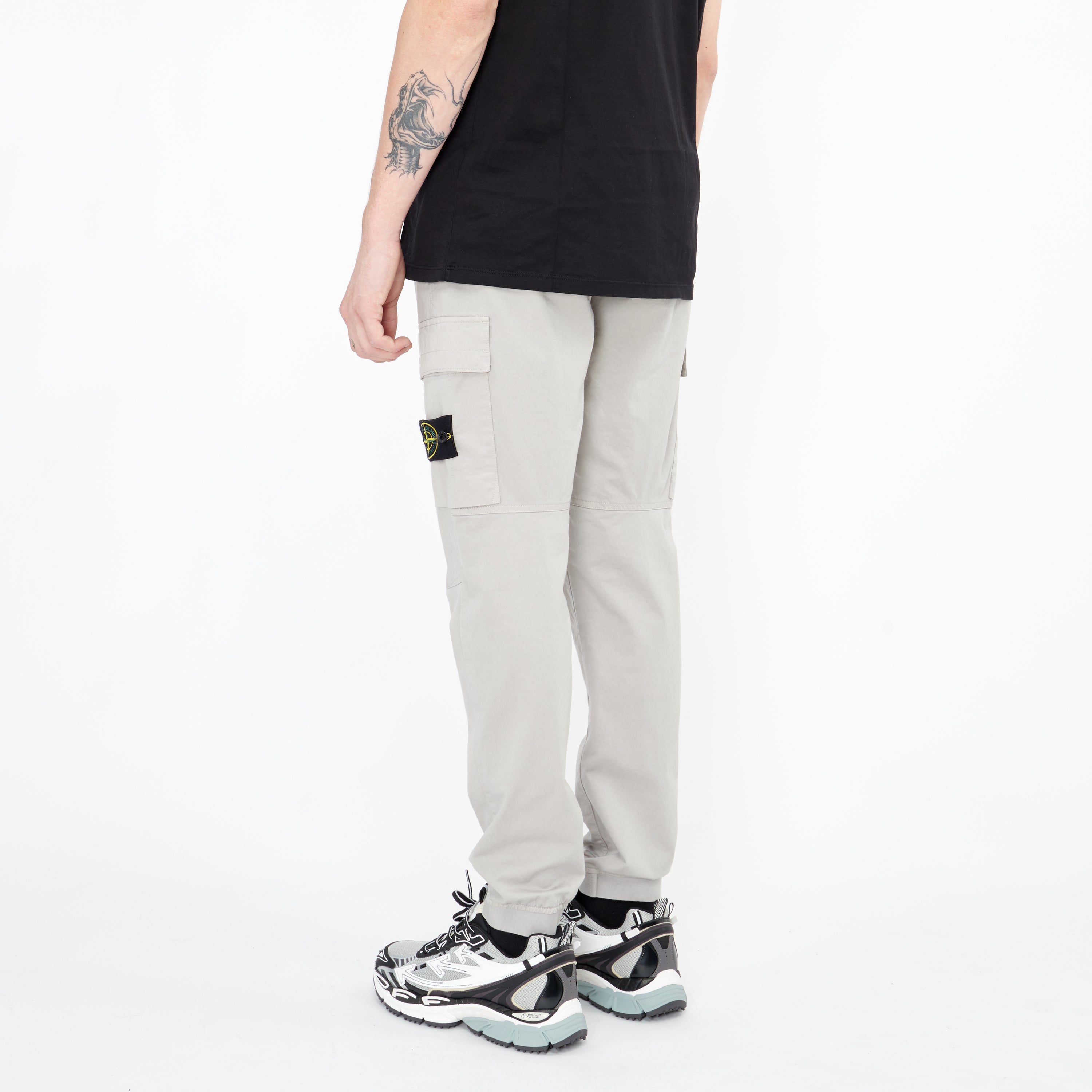 Pantalon Stone Island Stretch Coton et Laine Gris 31314
