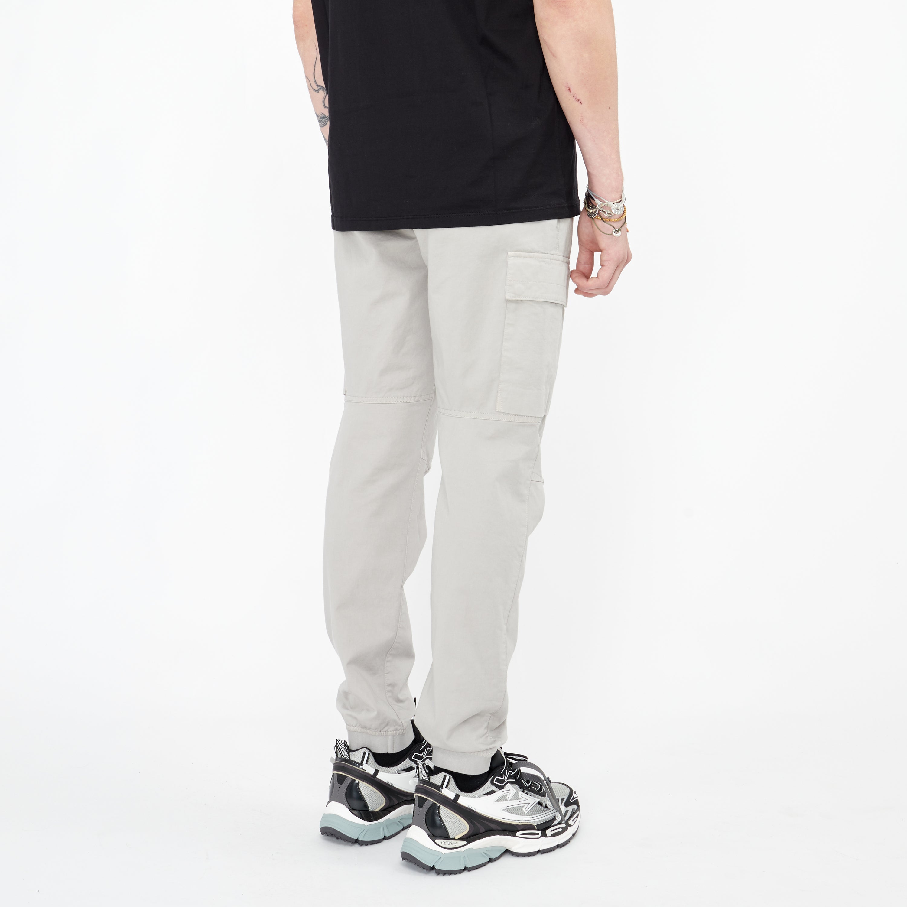 Pantalon Stone Island Stretch Coton et Laine Gris 31314