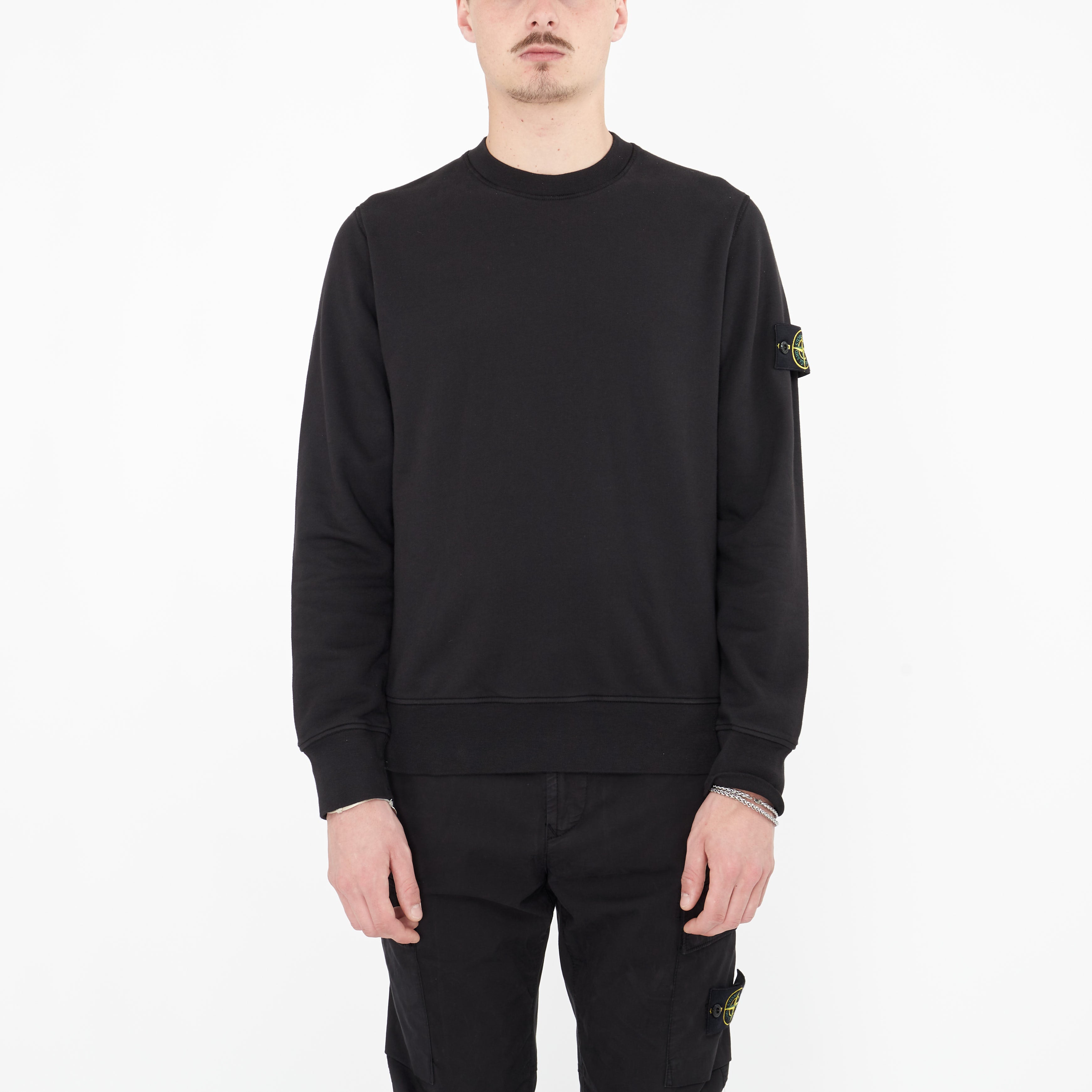 Sweatshirt Stone Island Col Rond Noir 63051