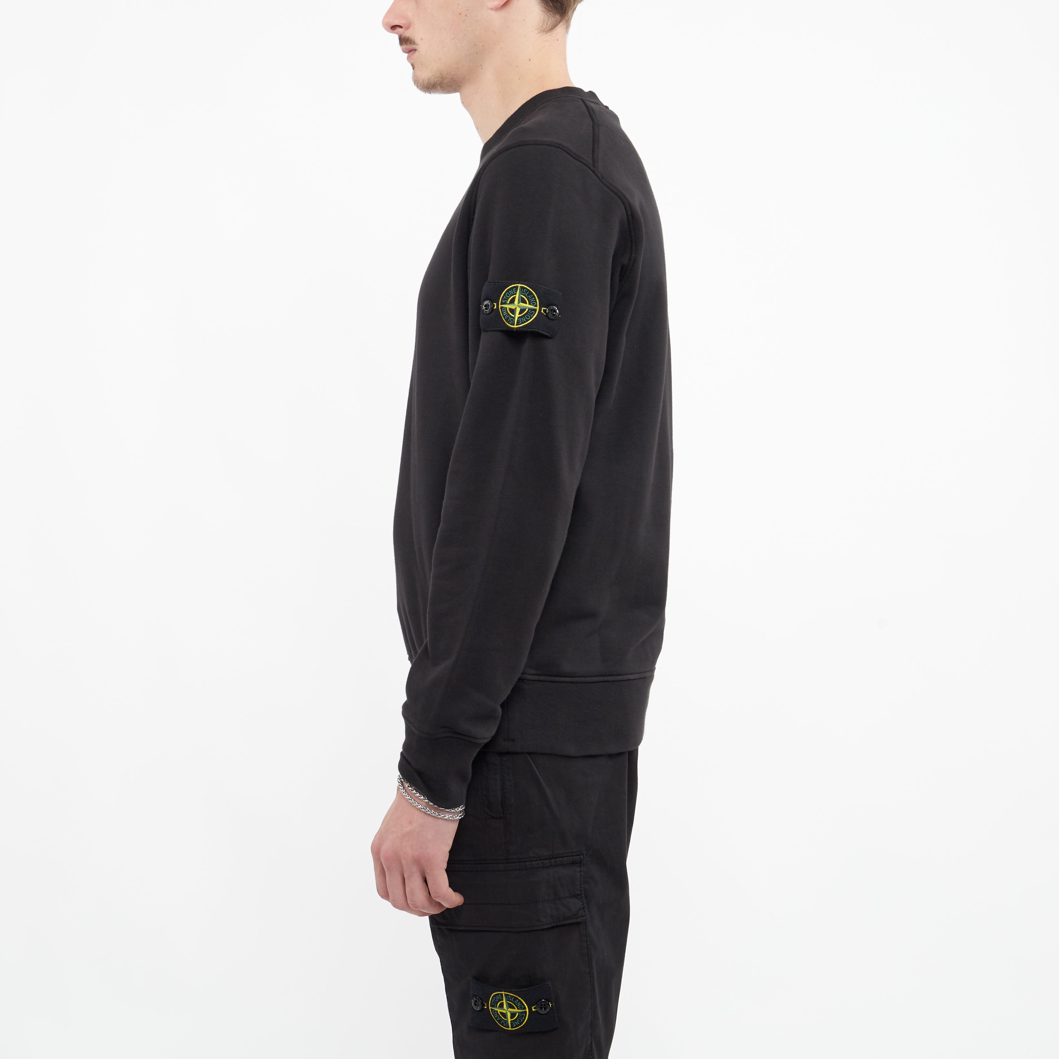 Sweatshirt Stone Island Col Rond Noir 63051