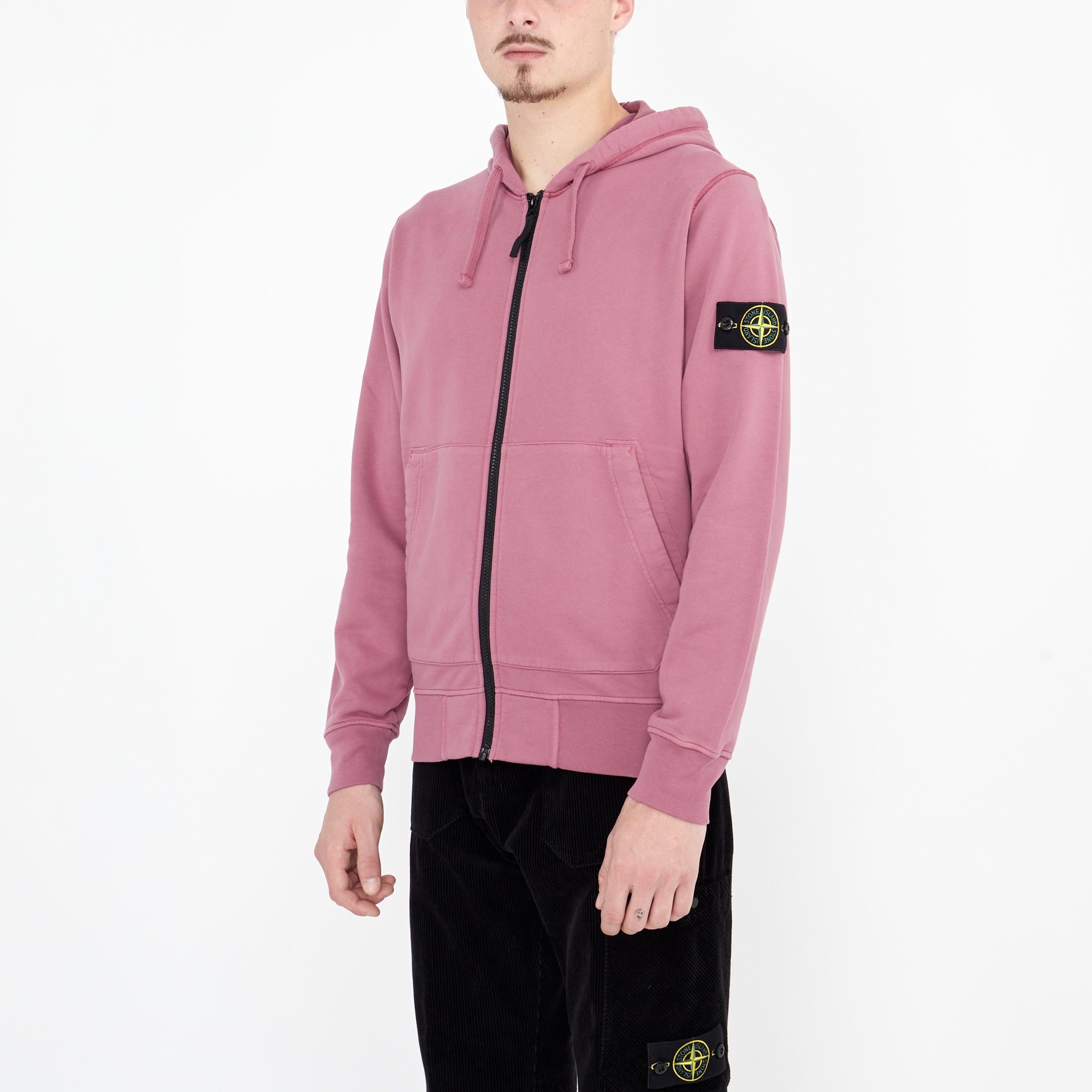 トップス STONE  pink sweatshirt Msize Stone Island Zip Sweatshirt Pink 64251 | Lesthete