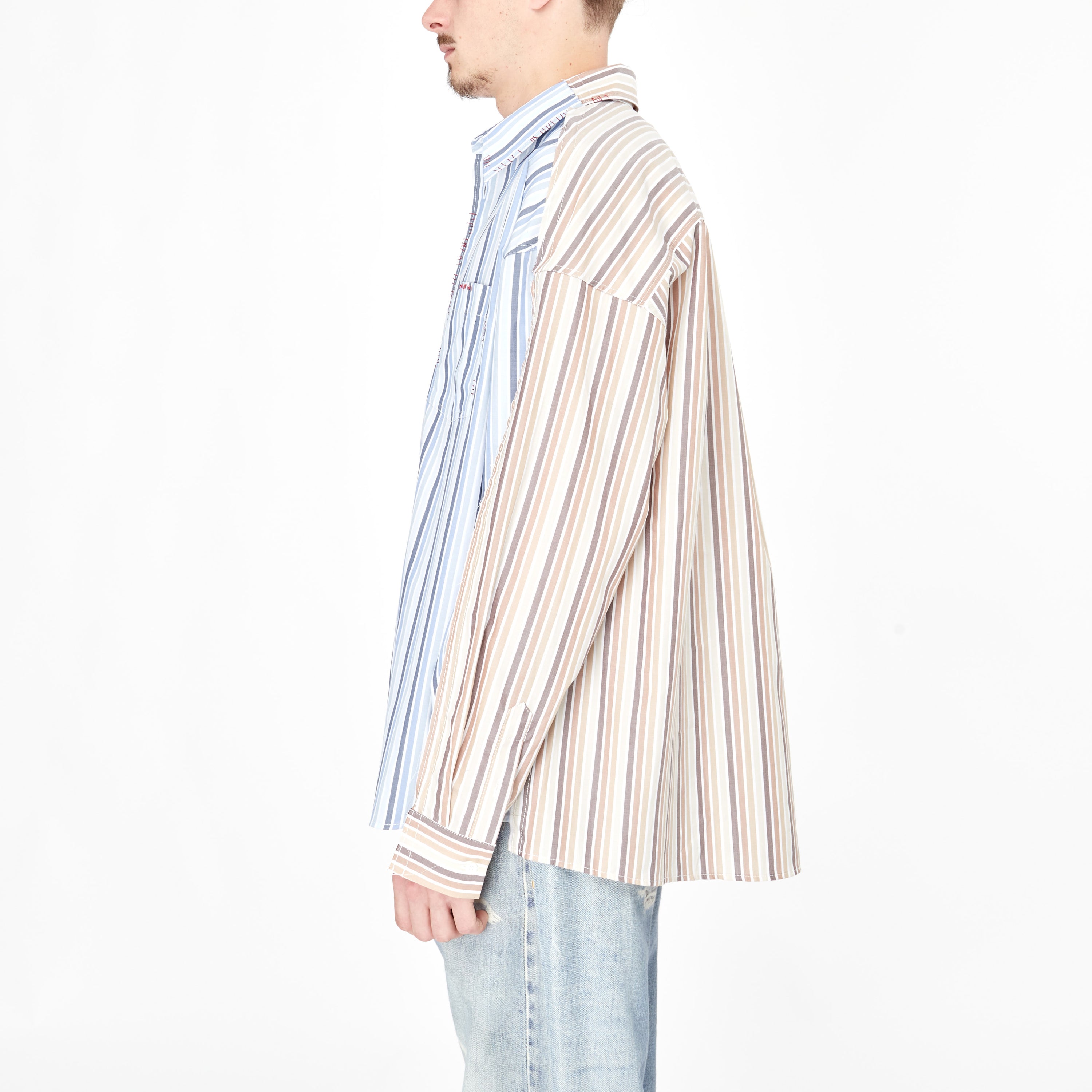 Chemise Marni Double Face à Rayure Blanche