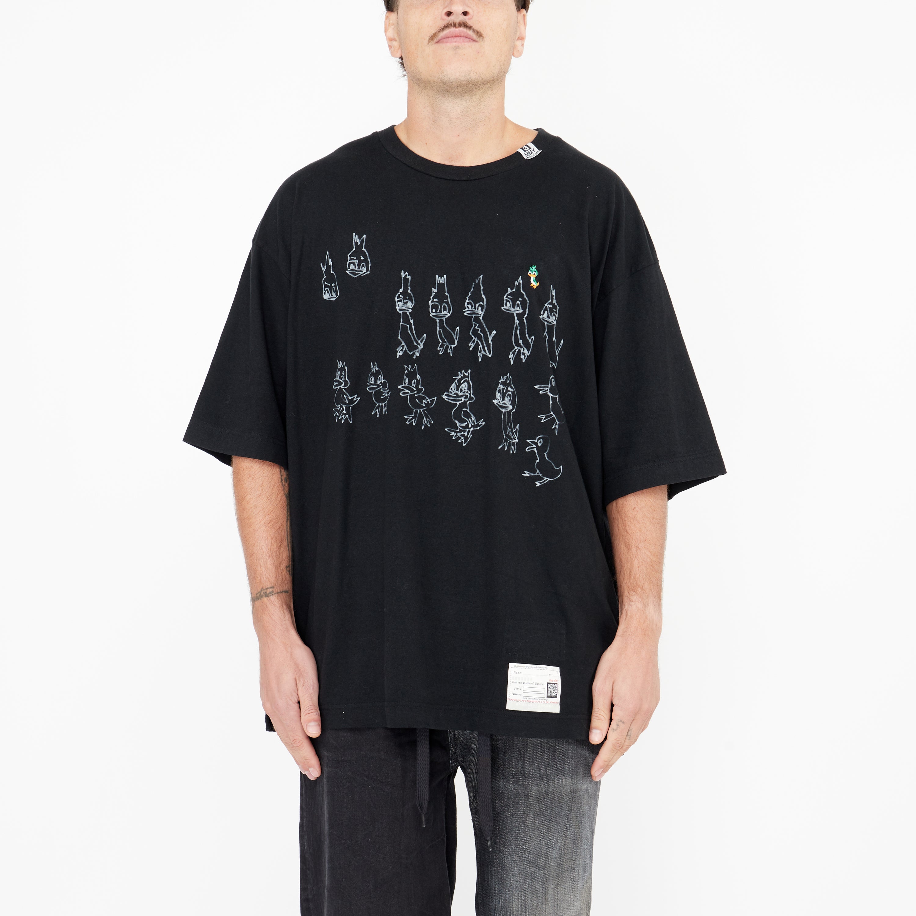 T-shirt Maison Mihara Yasuhiro Ducks Noir
