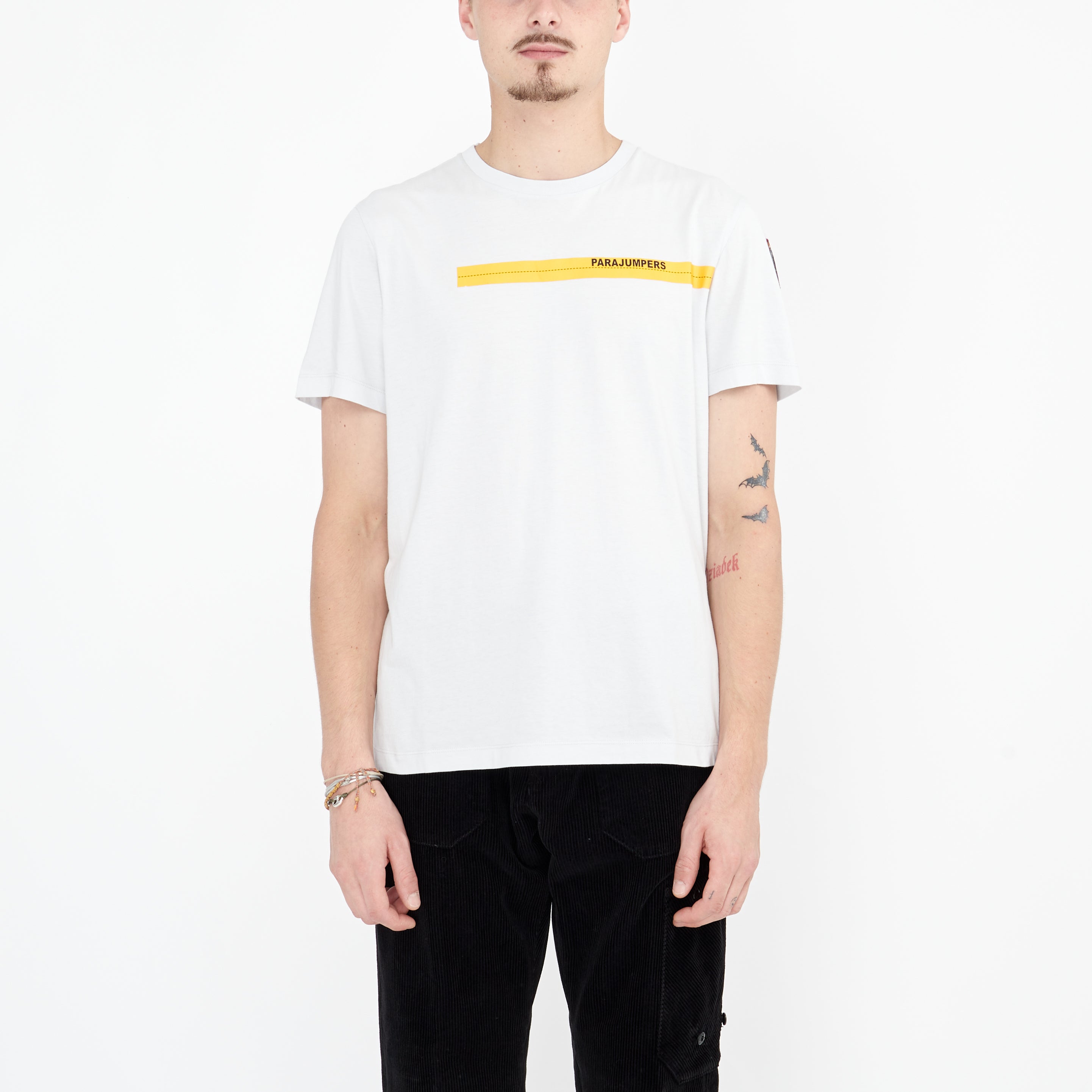 T-shirt Parajumpers Tape Blanc
