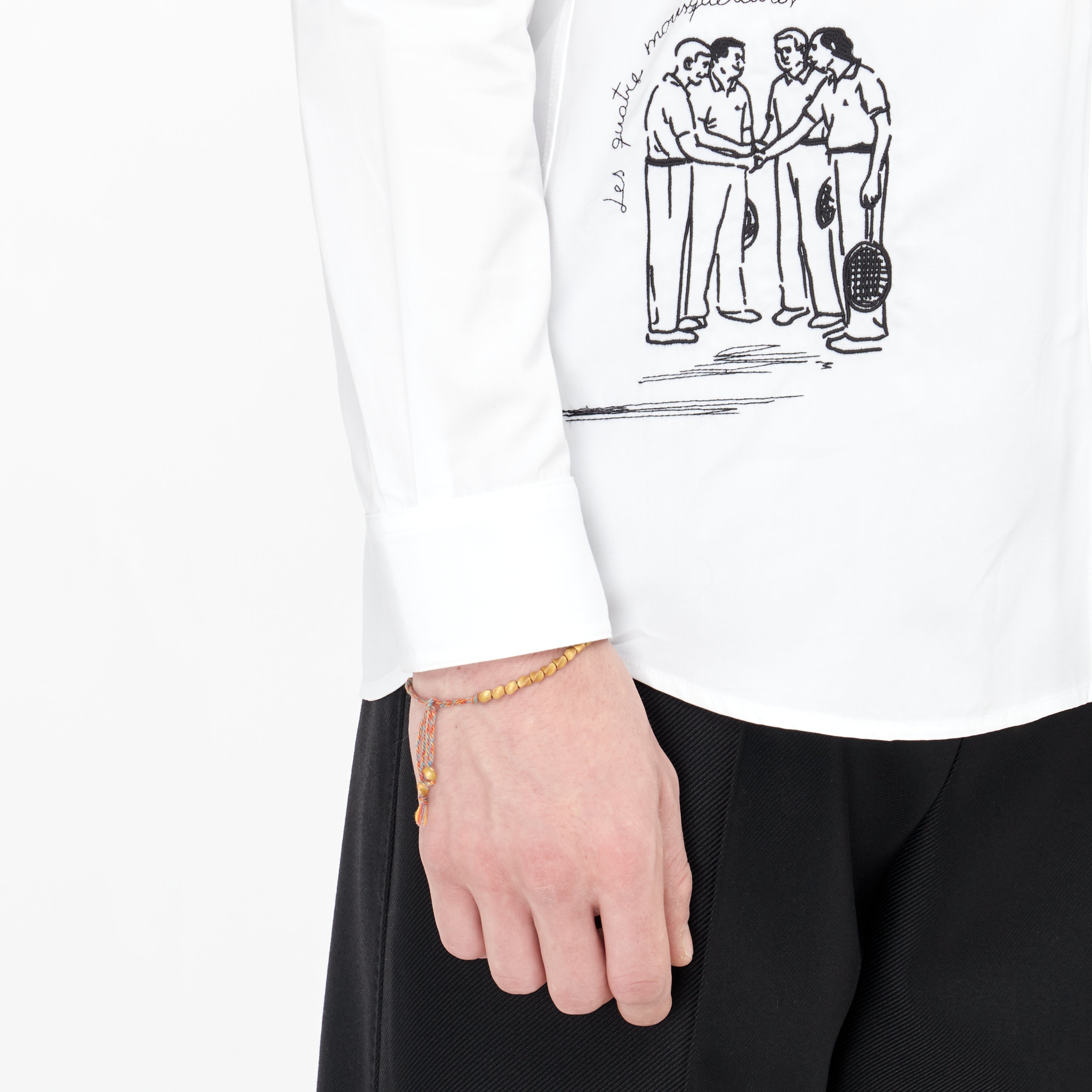 White Lacoste Runway Shirt