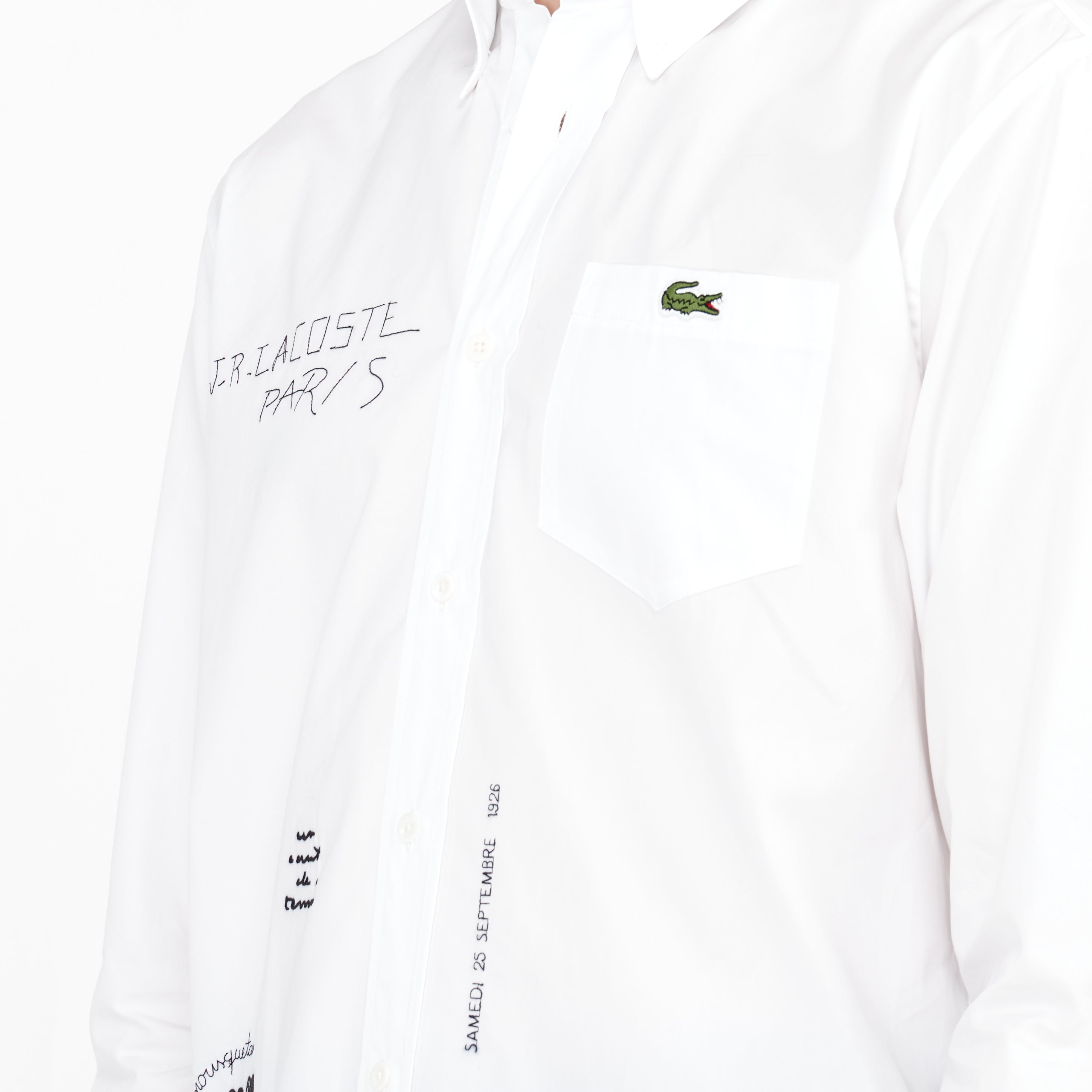 White Lacoste Runway Shirt