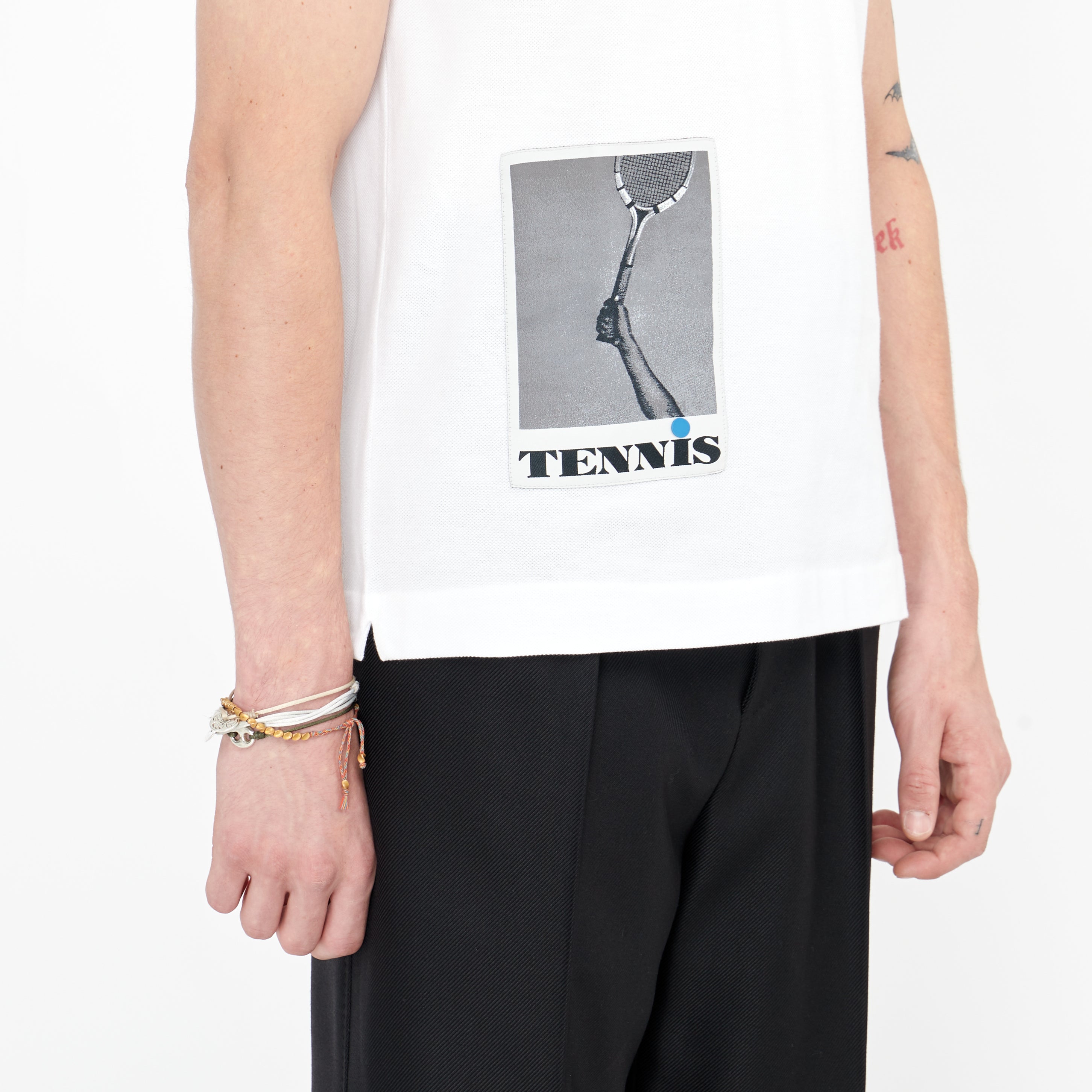 Polo Lacoste Défilé Tennis Blanc