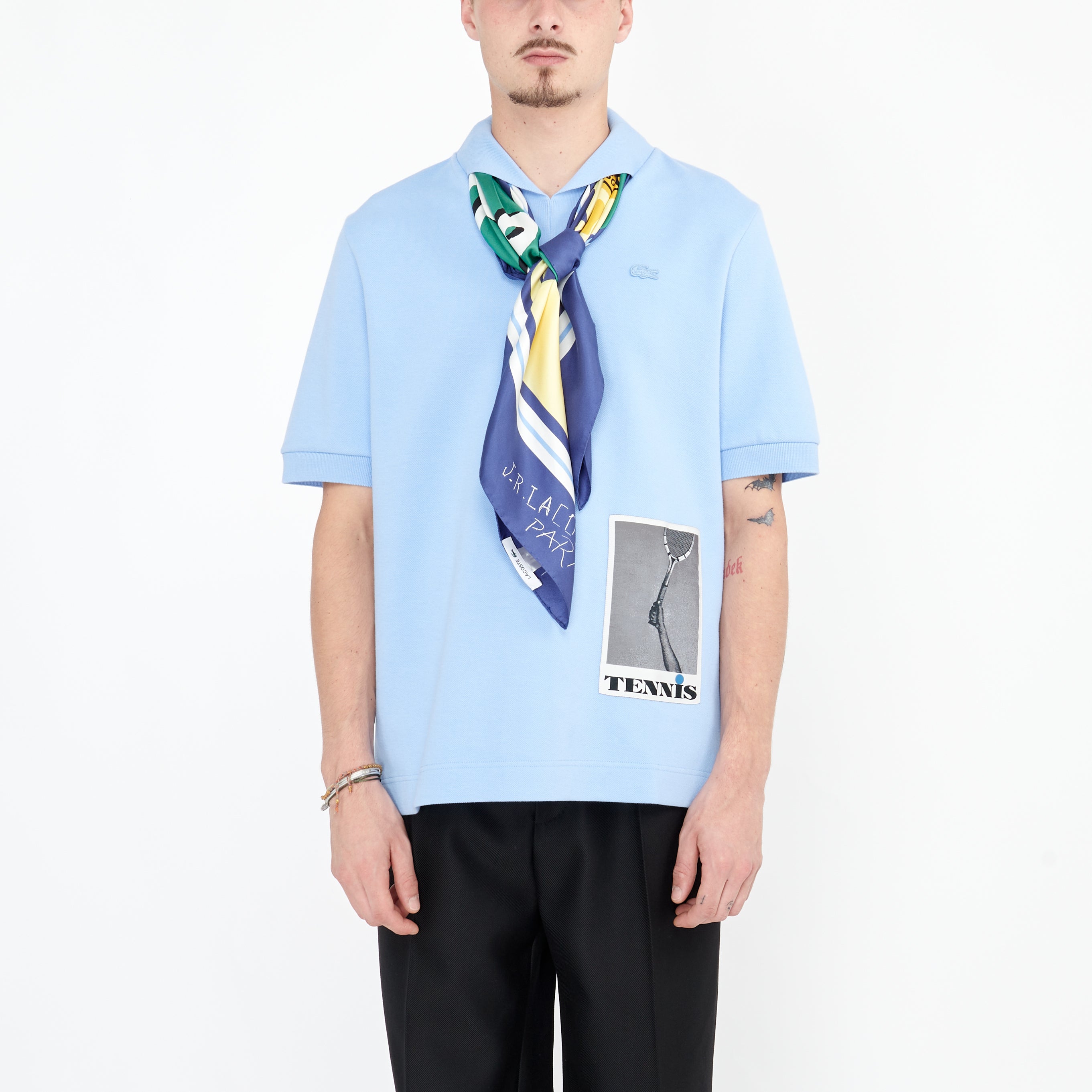 Polo Lacoste Défilé Jardin Tennis Bleu