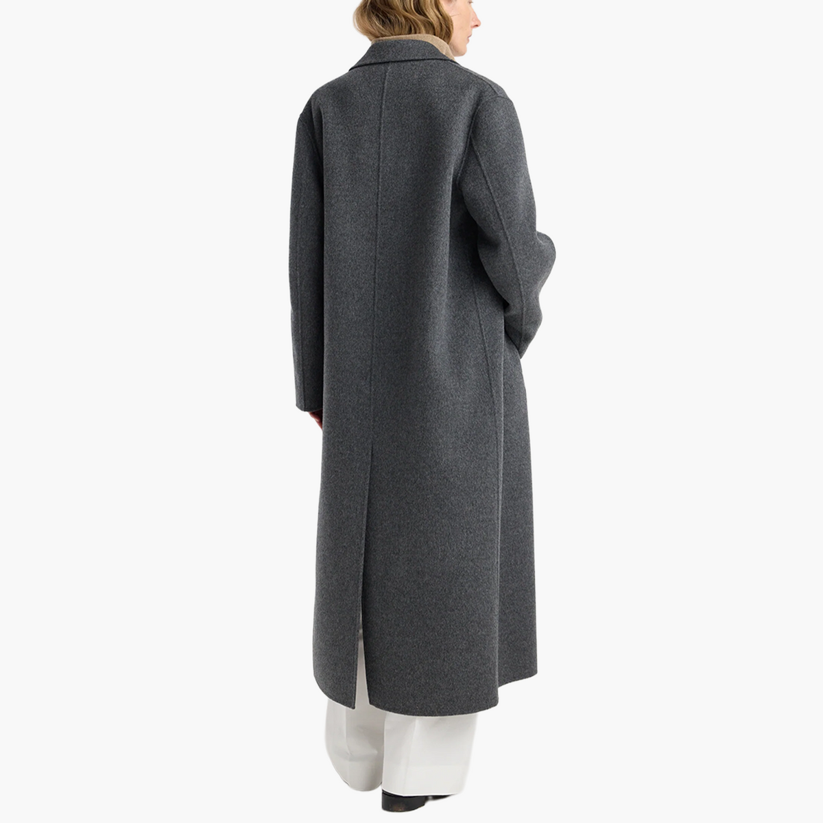 Manteau Double Face Long en Laine