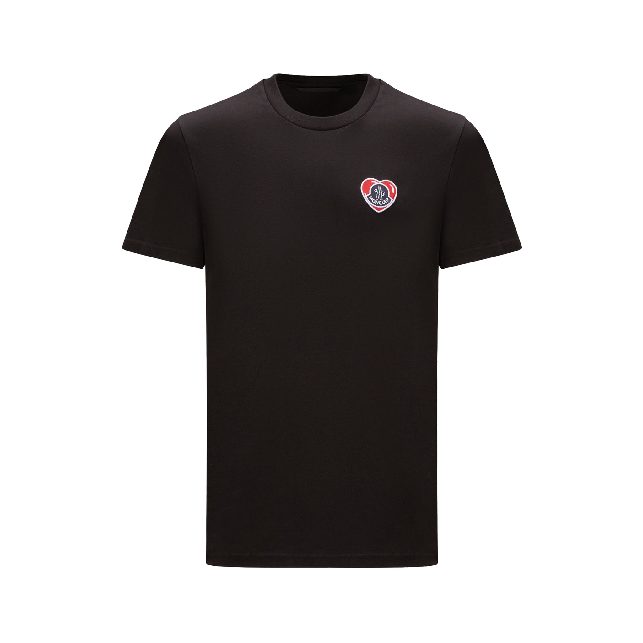 T-shirt Moncler logo coeur noir