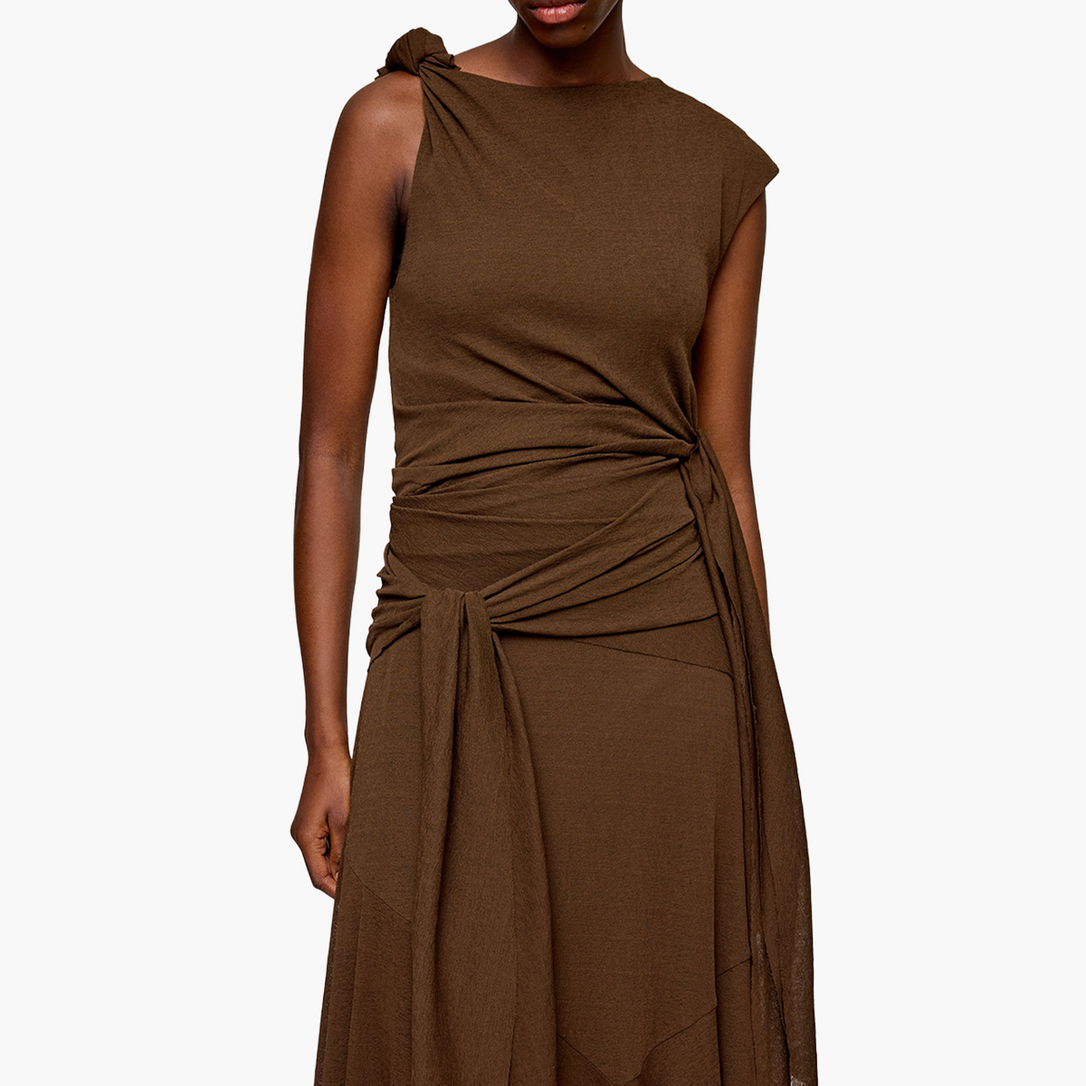 Robe Longue en Maille Chinée