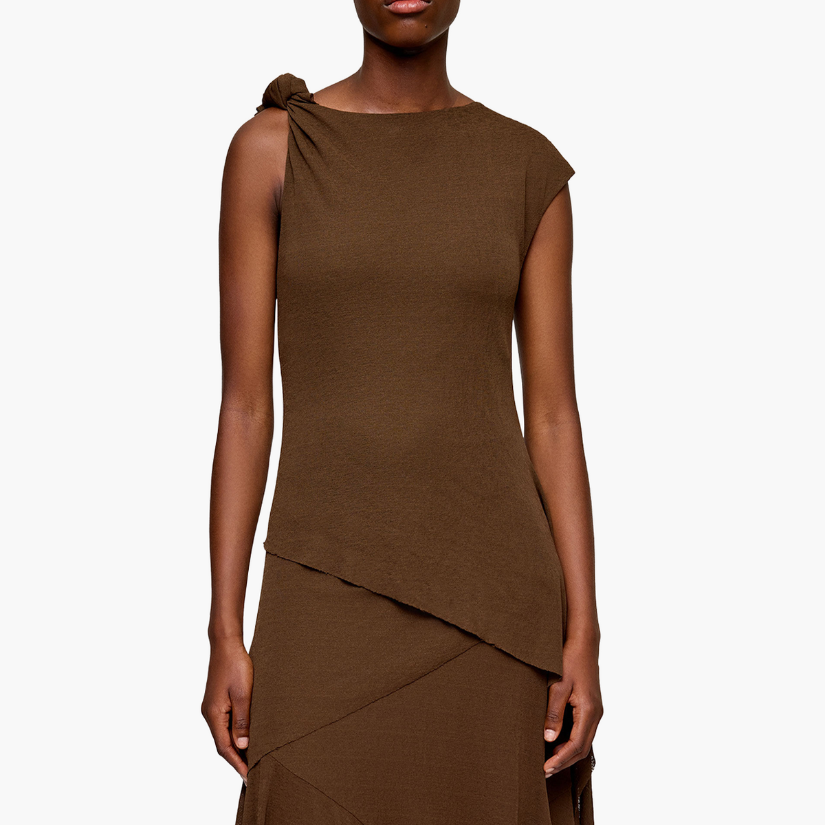 Robe Longue en Maille Chinée