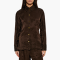 Chemise en Satin Marron