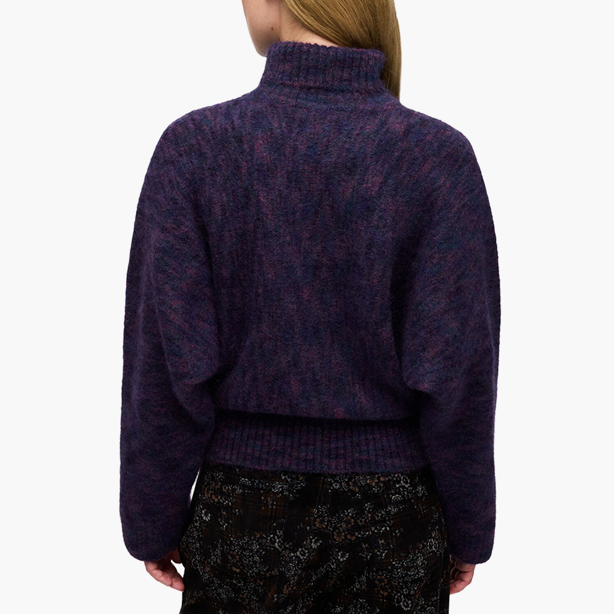 Pull Col Roulé Mohair Brossé