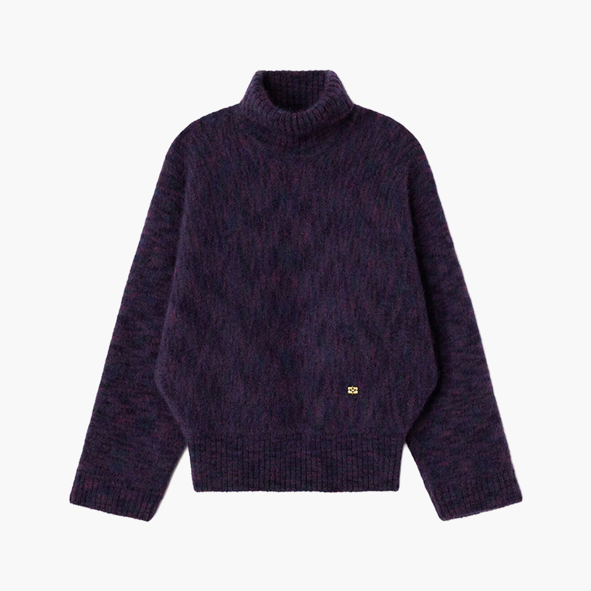 Pull Col Roulé Mohair Brossé