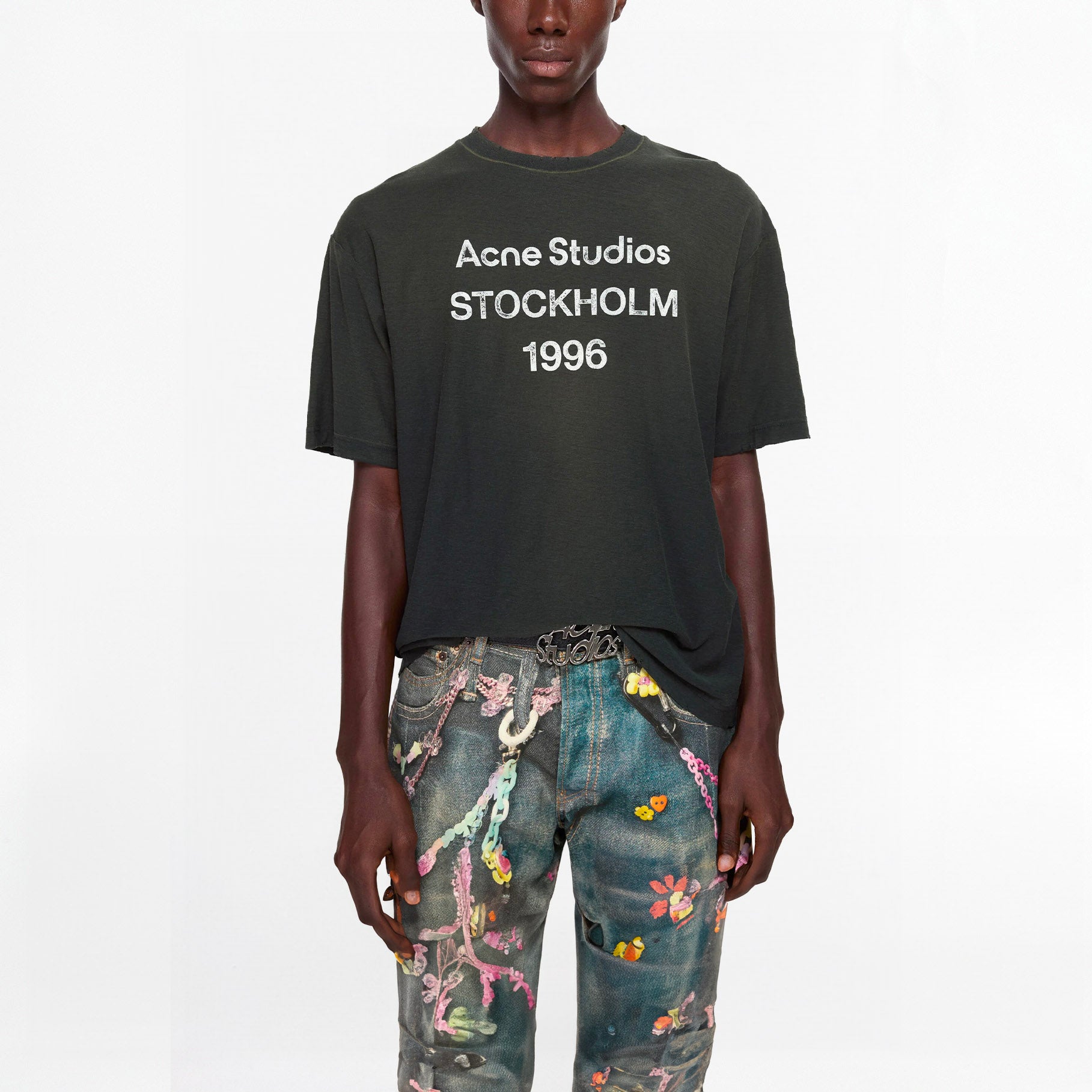 T-Shirt Acne Studio Relaxed Faded Black