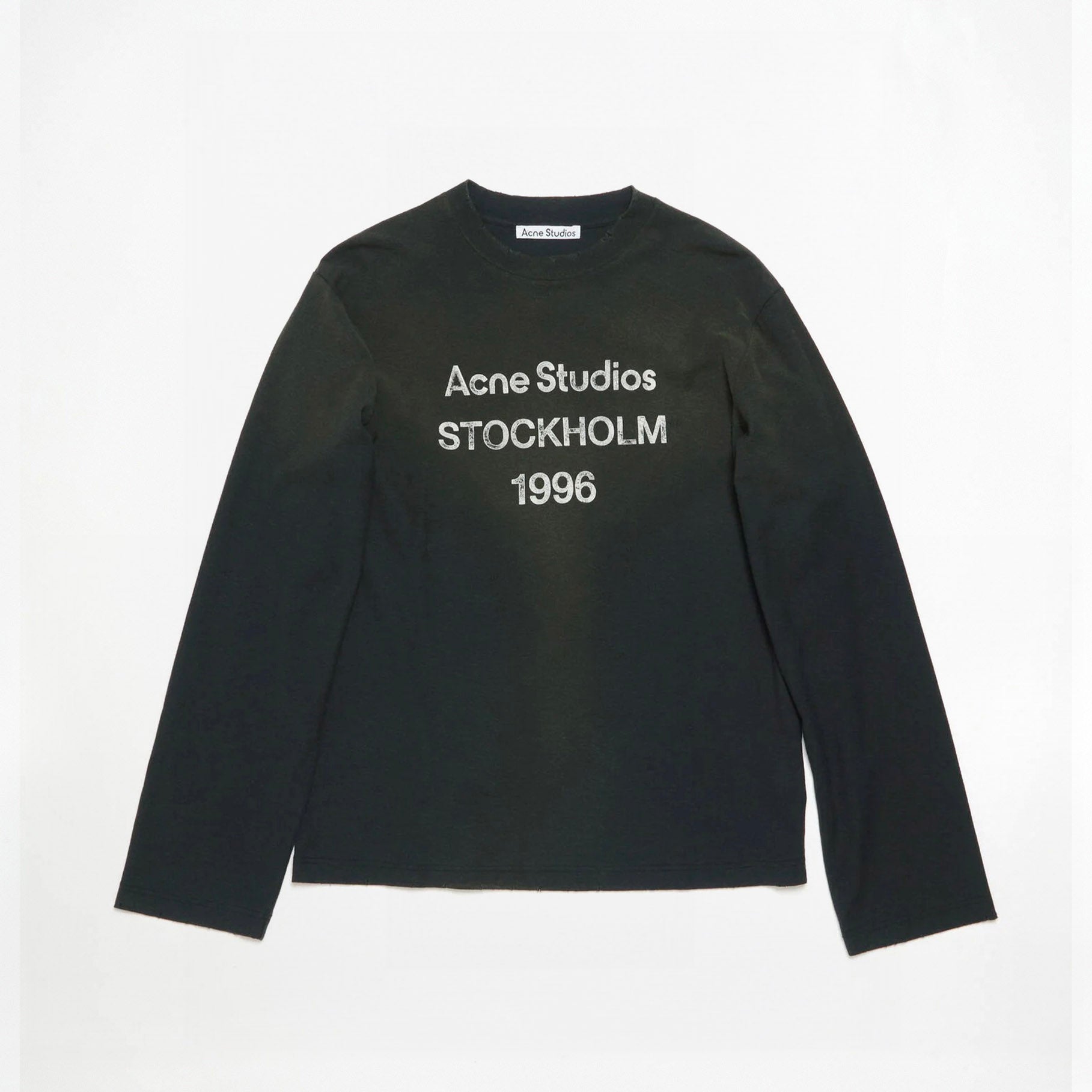 T-shirt Acne Studios LS Relaxed Faded Black
