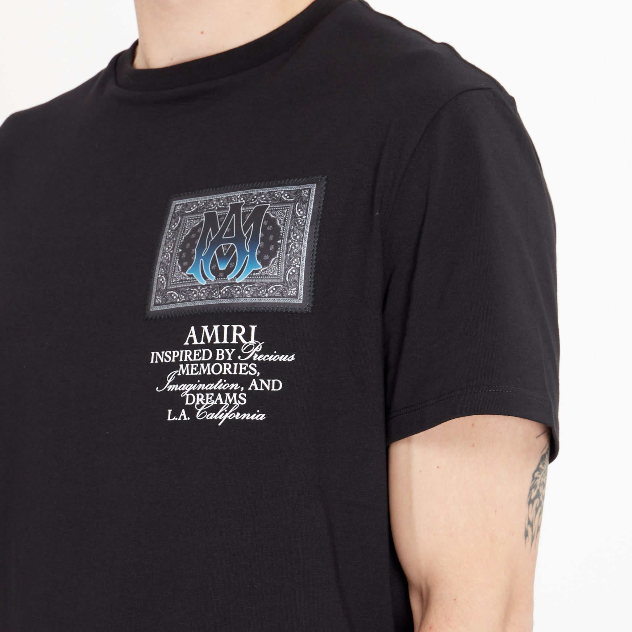 Tee Shirt Amiri Bandana Patch Noir