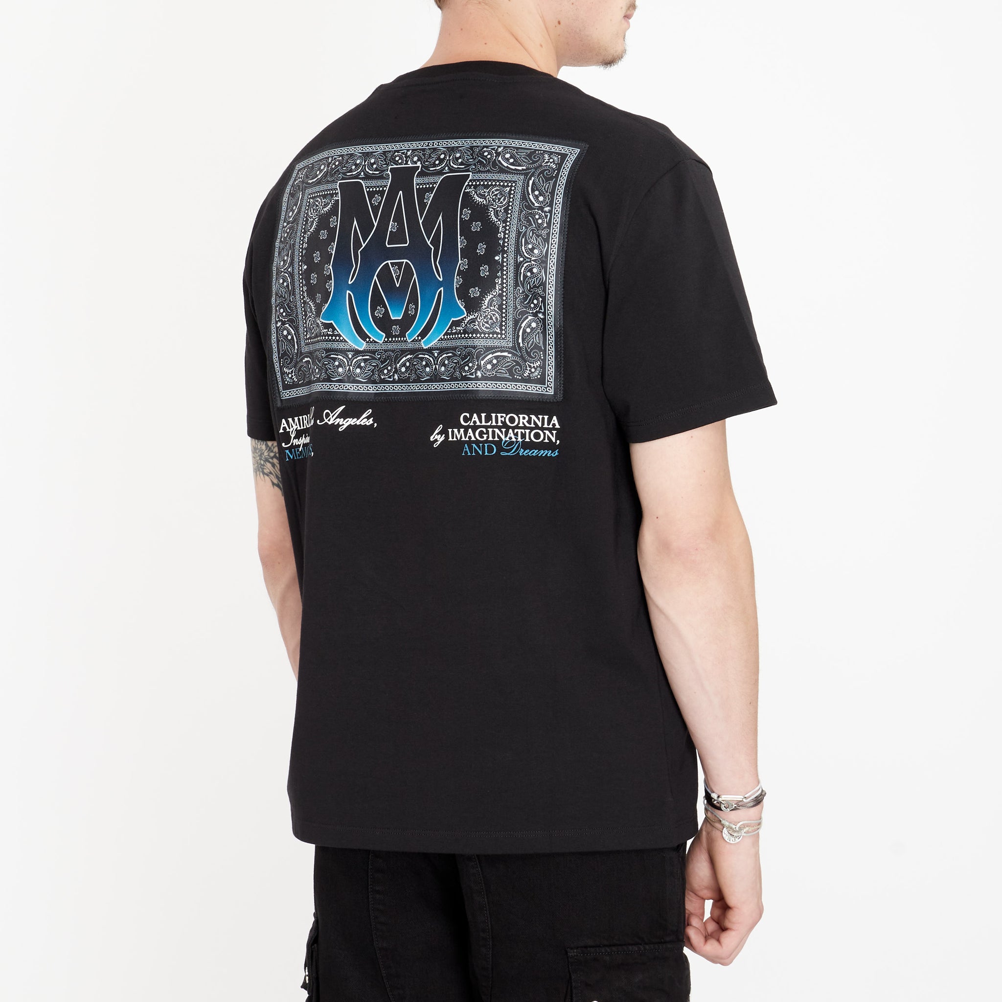 Tee Shirt Amiri Bandana Patch Noir