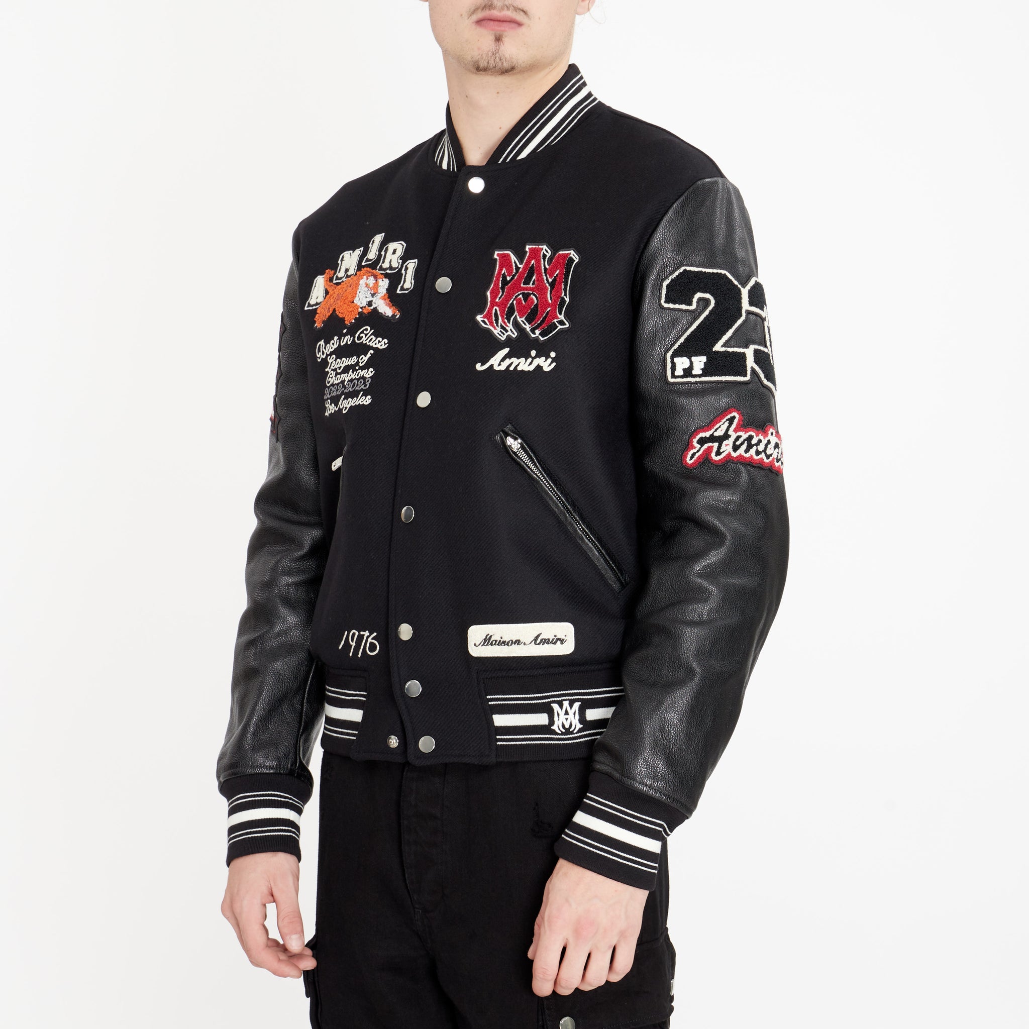 Veste Amiri Varsity Teddy Patch Noir