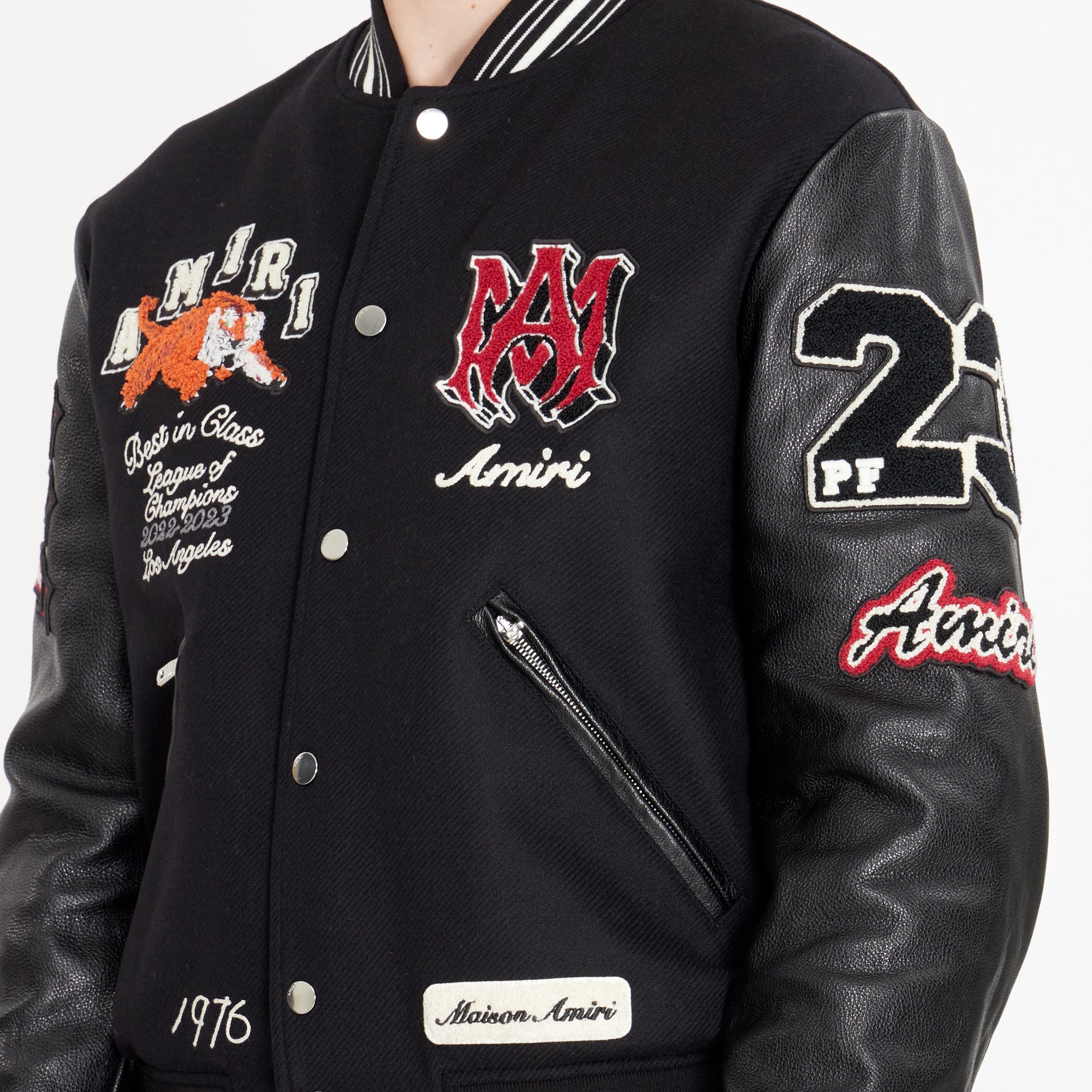 Veste Amiri Varsity Teddy Patch Noir