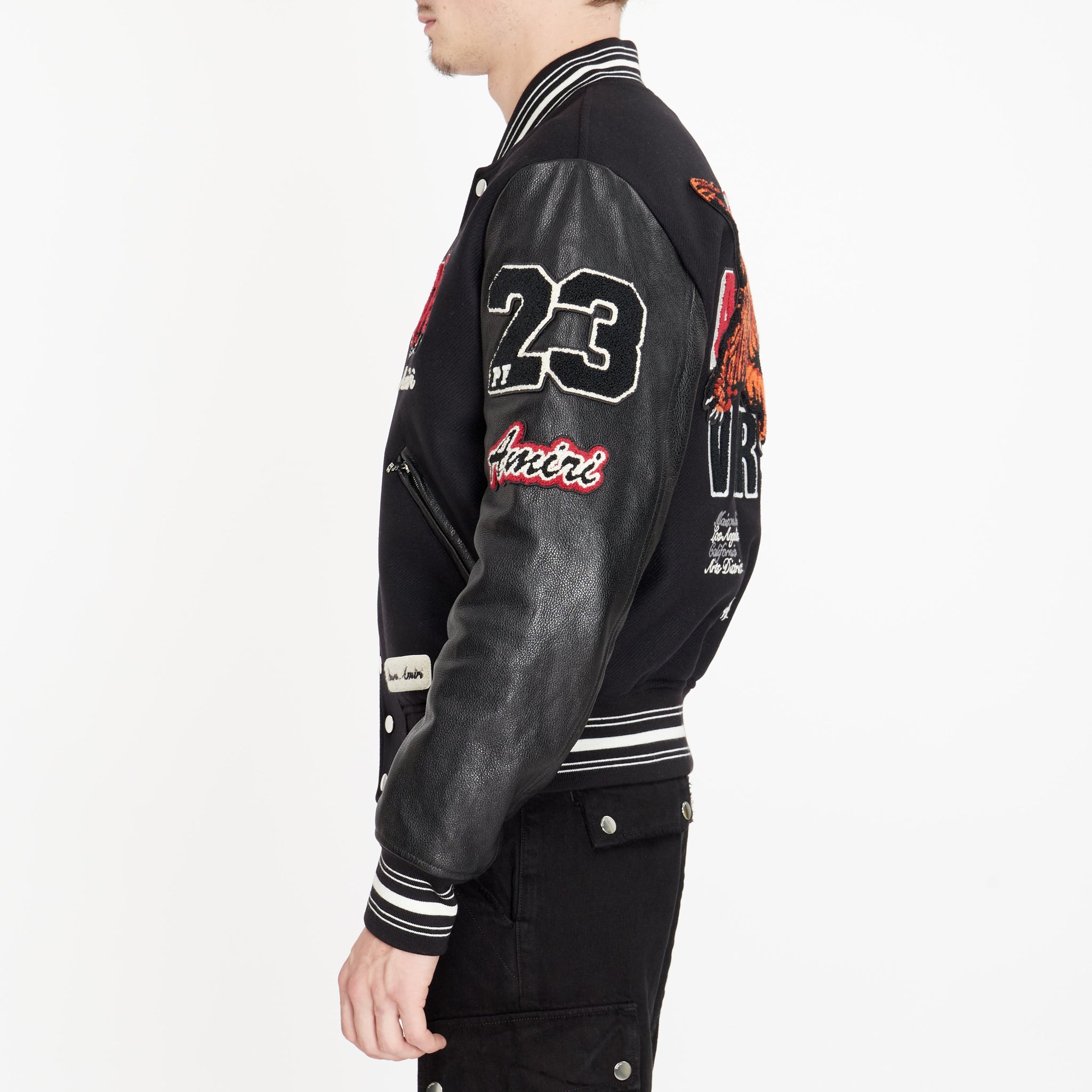 Veste Amiri Varsity Teddy Patch Noir