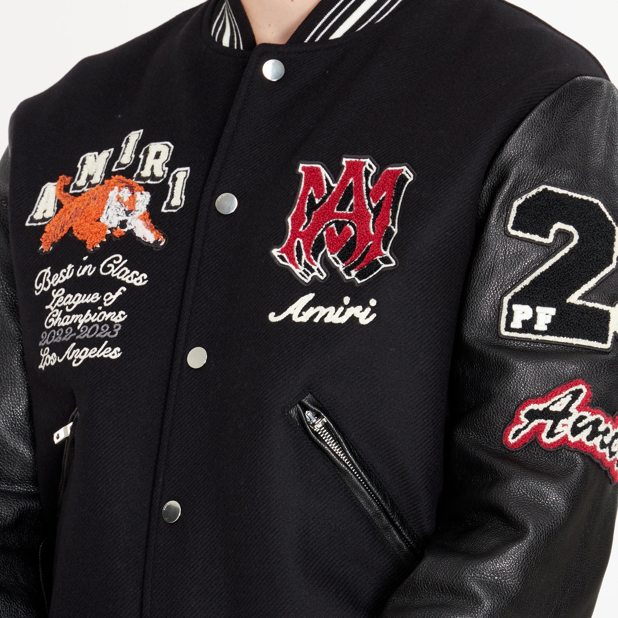 Veste Amiri Varsity Teddy Patch Noir
