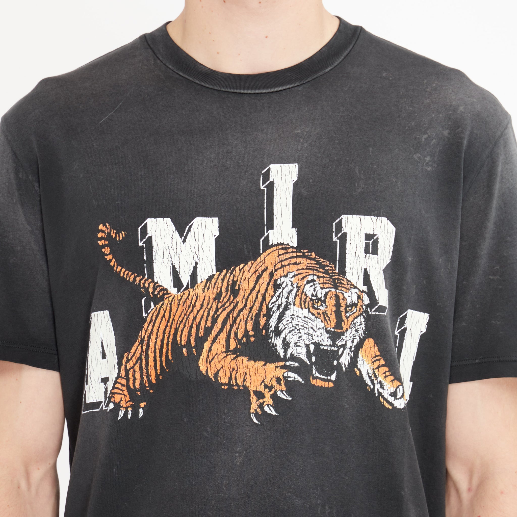 T-shirt Amiri Vintage Tiger Noir
