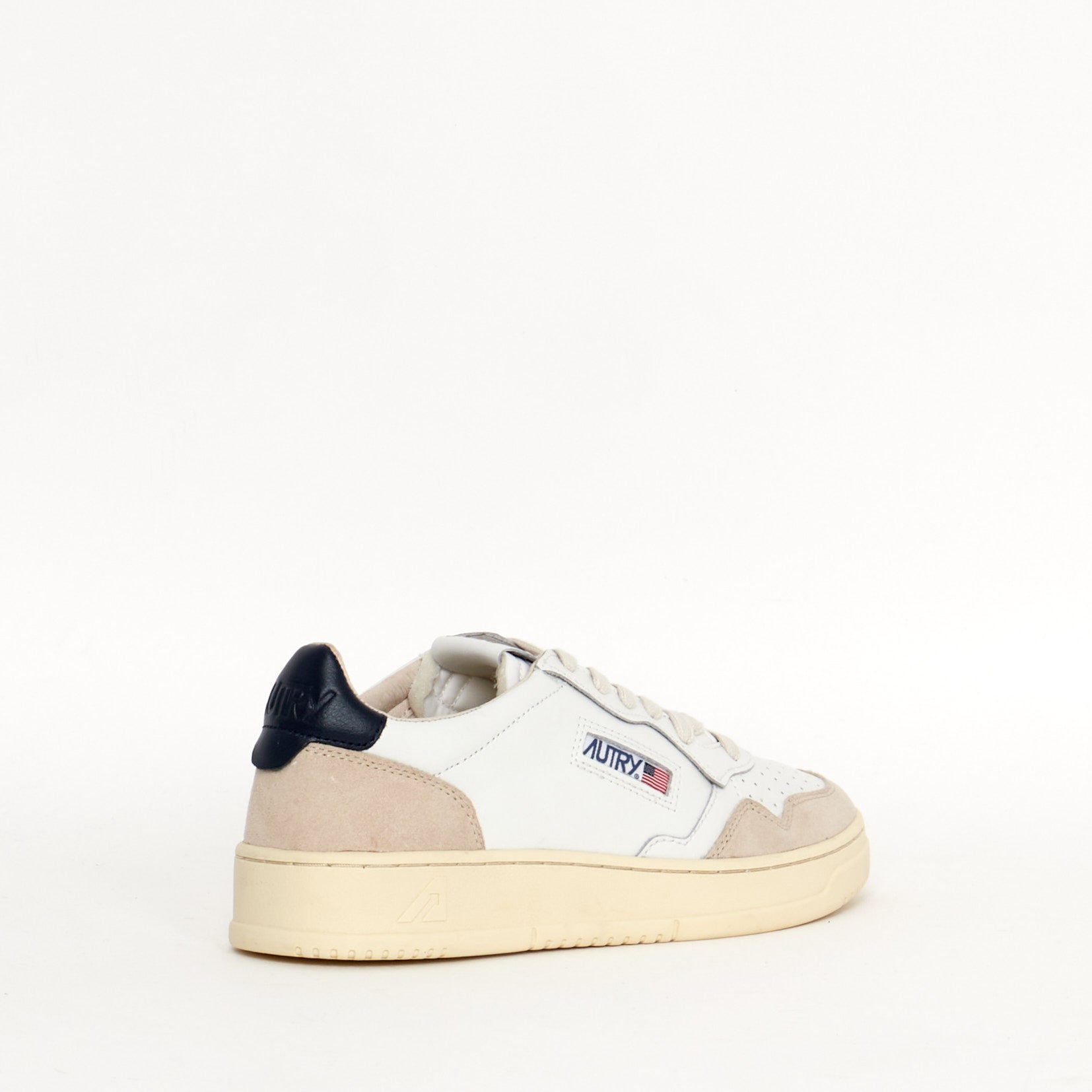 Autry Medalist Suede Sneakers in White and Blue