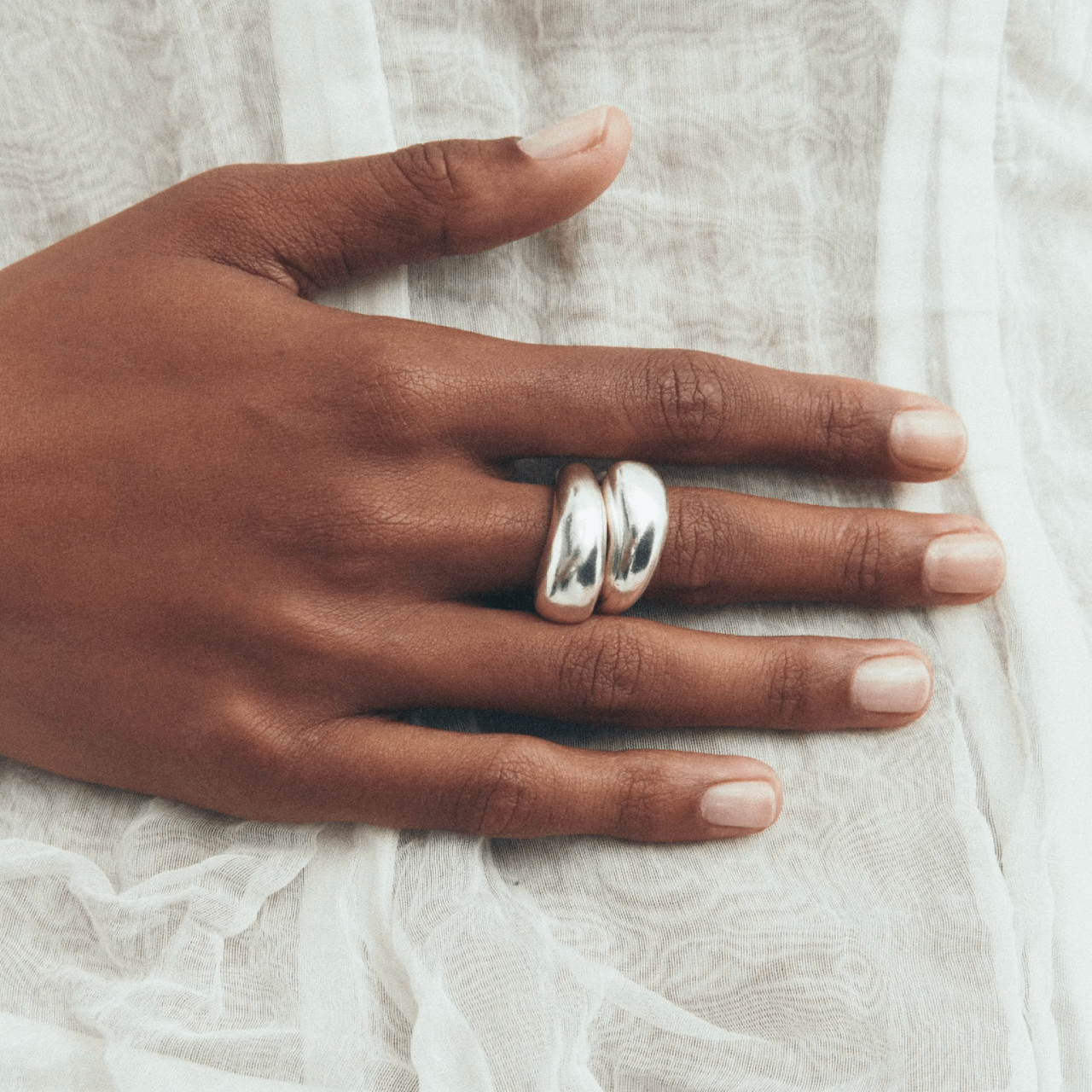 Gota Recycled Silver Ring Simuero