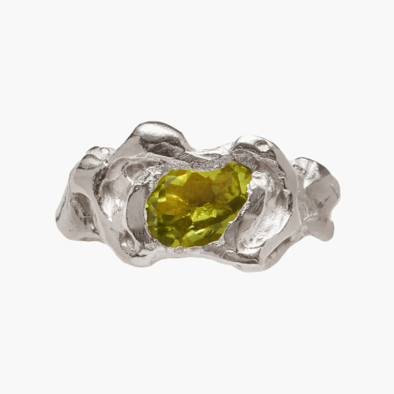 Bague Ola Green Argent Recyclé Simuero