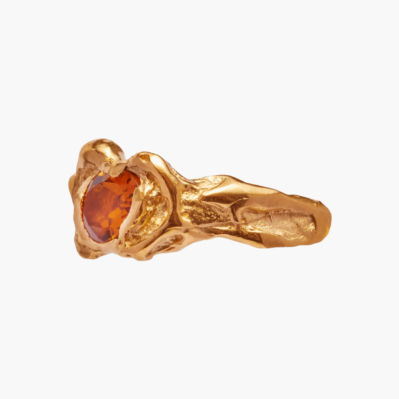 Bague Ola Orange Plaquée Or Simuero