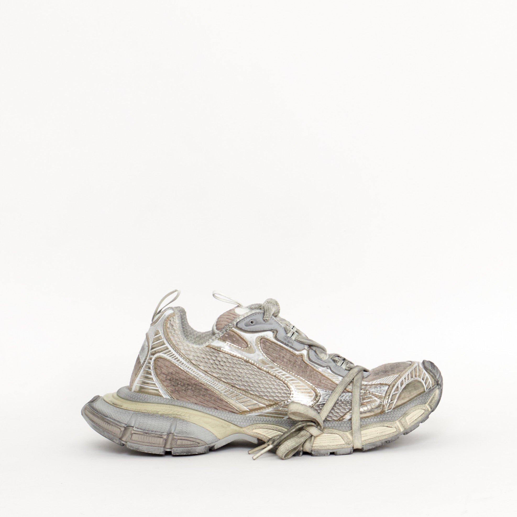 Sneakers Balenciaga 3Xl Blanc et argent