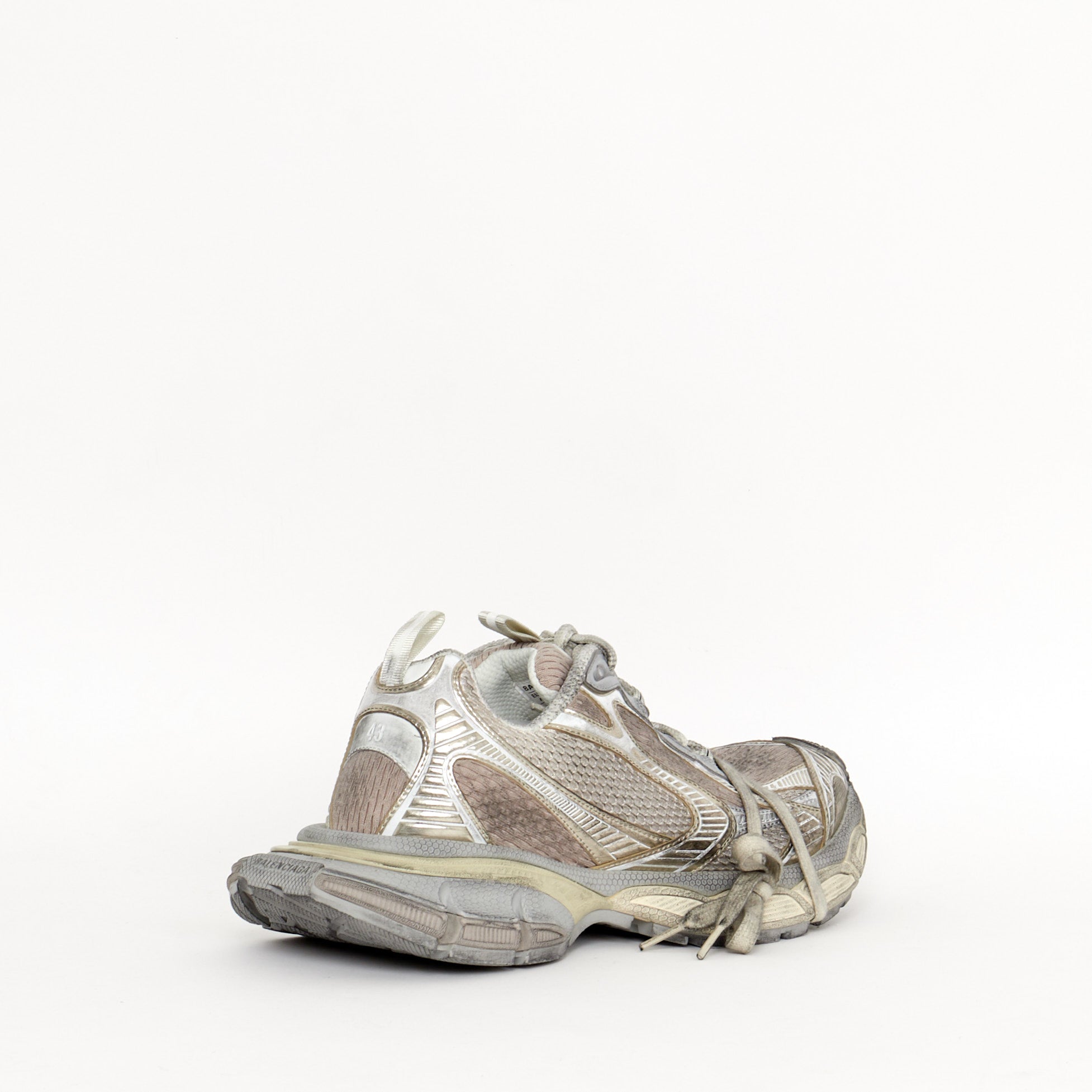 Sneakers Balenciaga 3Xl Blanc et argent