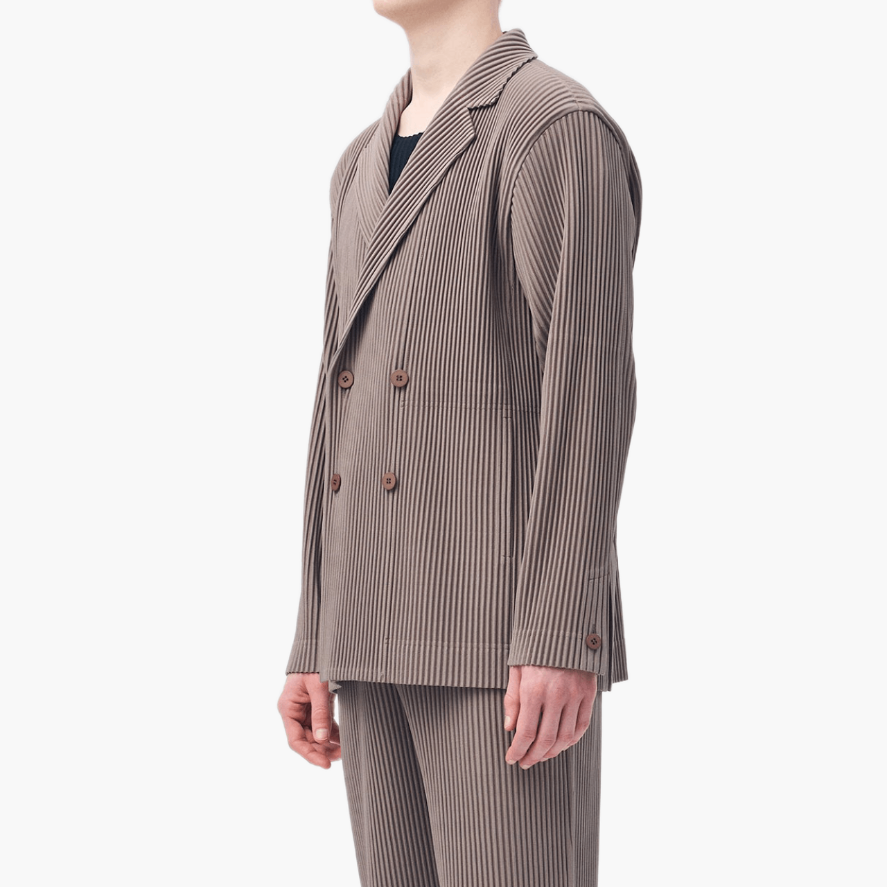 Blazer Homme Plissé Gris